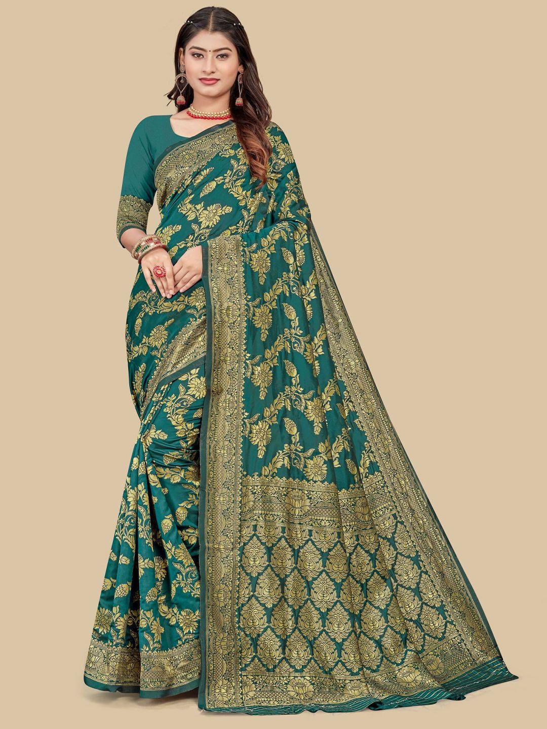 dori floral woven design zari saree