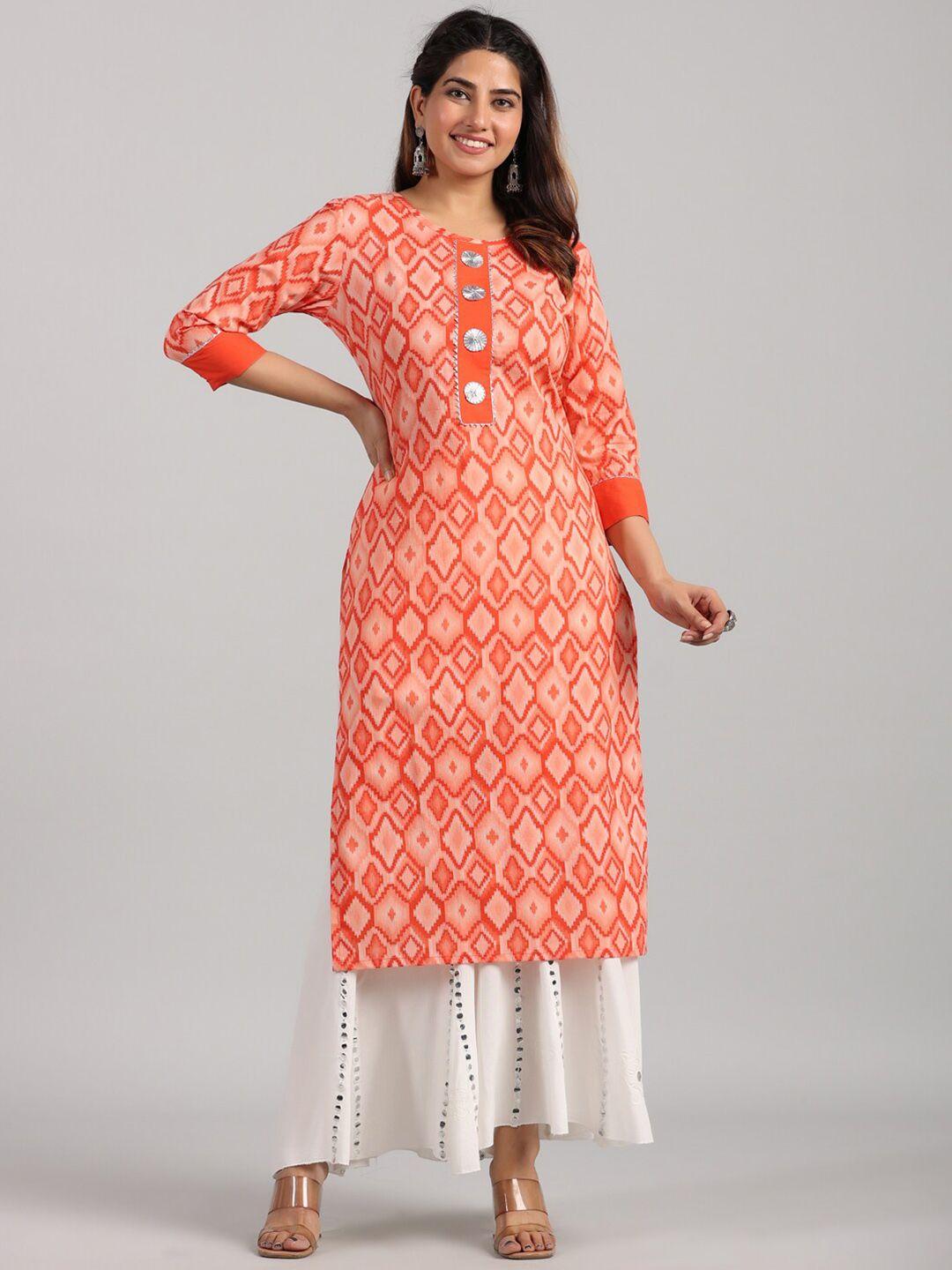 parchhai geometric printed cotton kurta