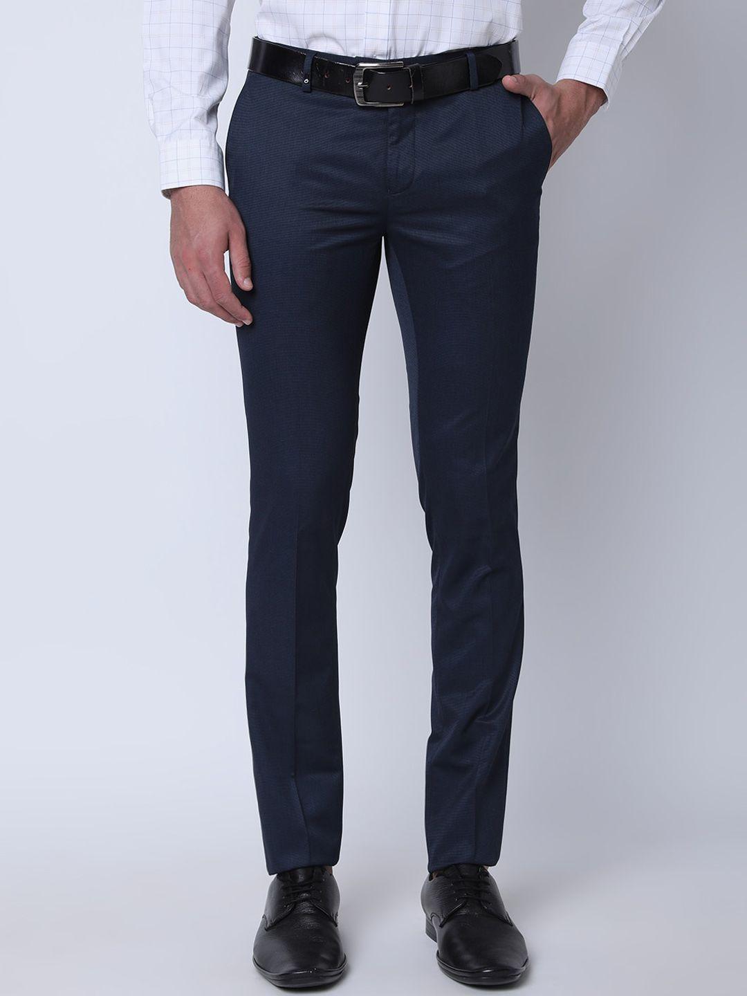 oxemberg men slim fit formal trousers