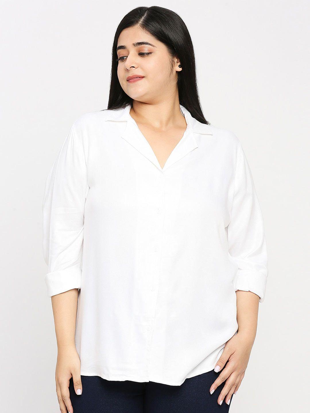 style quotient white smart opaque formal shirt