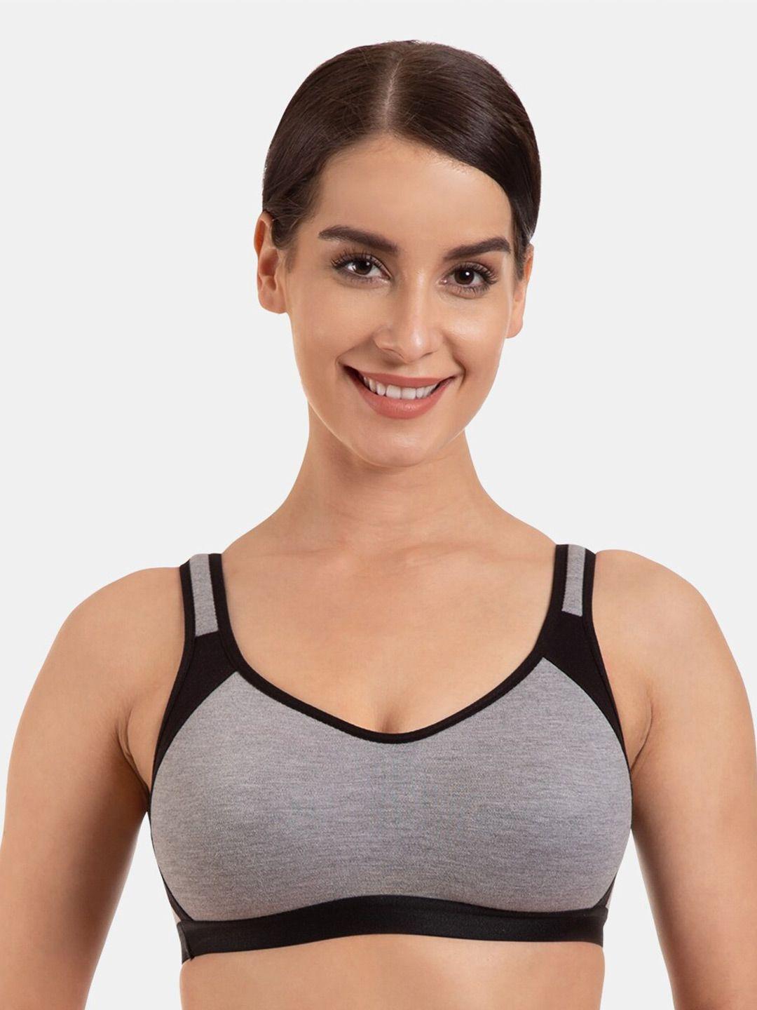 tweens colourblocked full coverage cotton sports bra