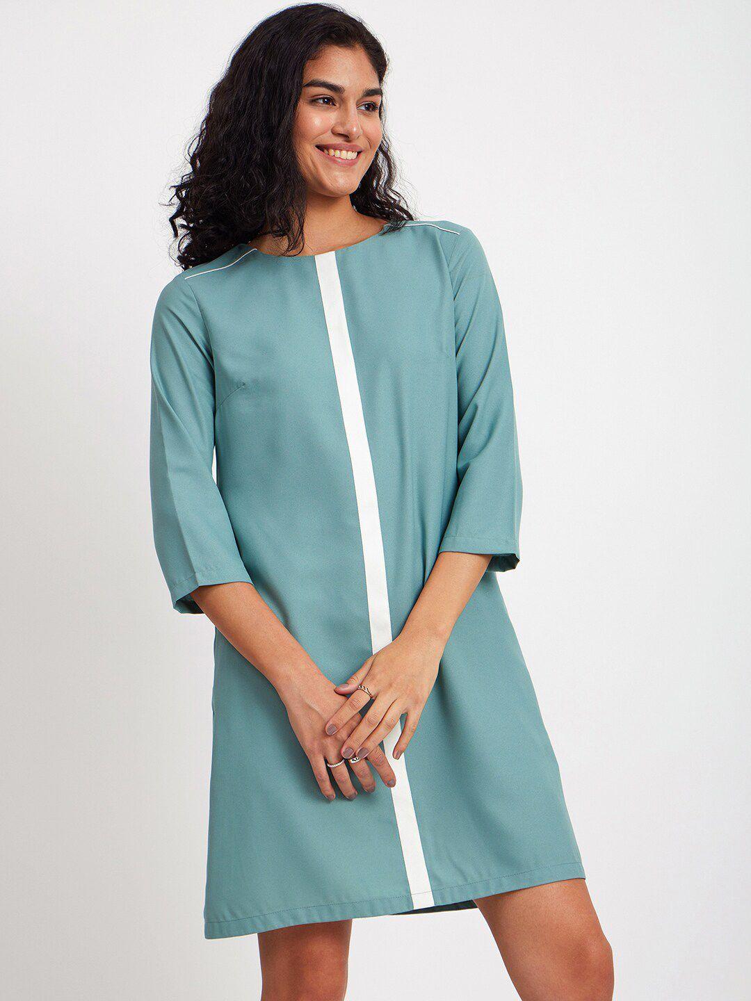 fablestreet round neck regular sleeves a-line dress