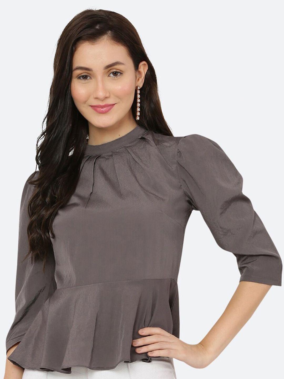 baesd puff sleeves peplum top