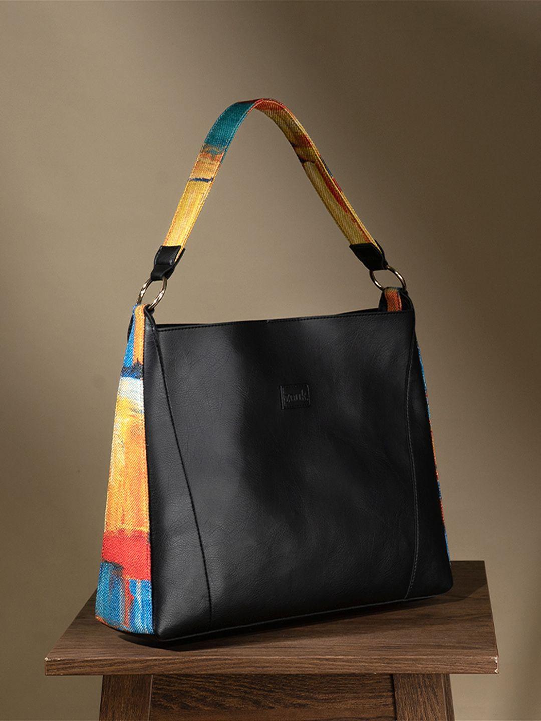 zouk abstract printed bucket tote bag