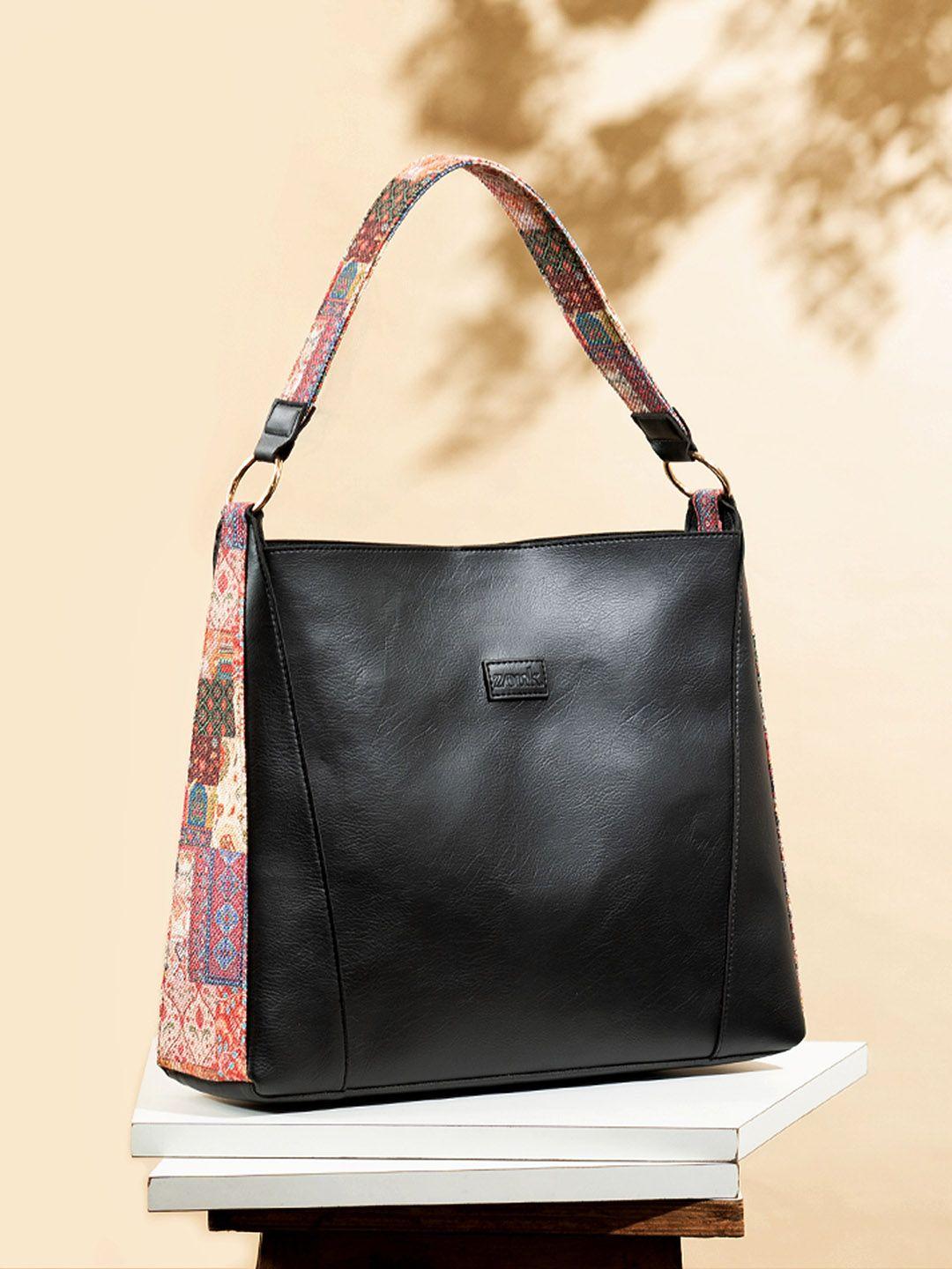 zouk printed structured shoulder bag