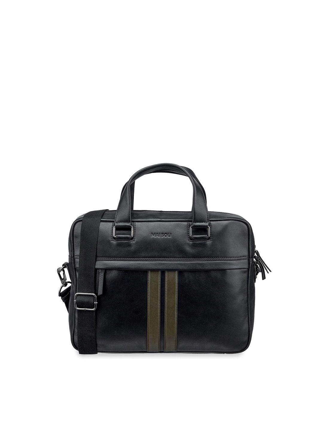 mai soli solid genuine leather alpha laptop bag