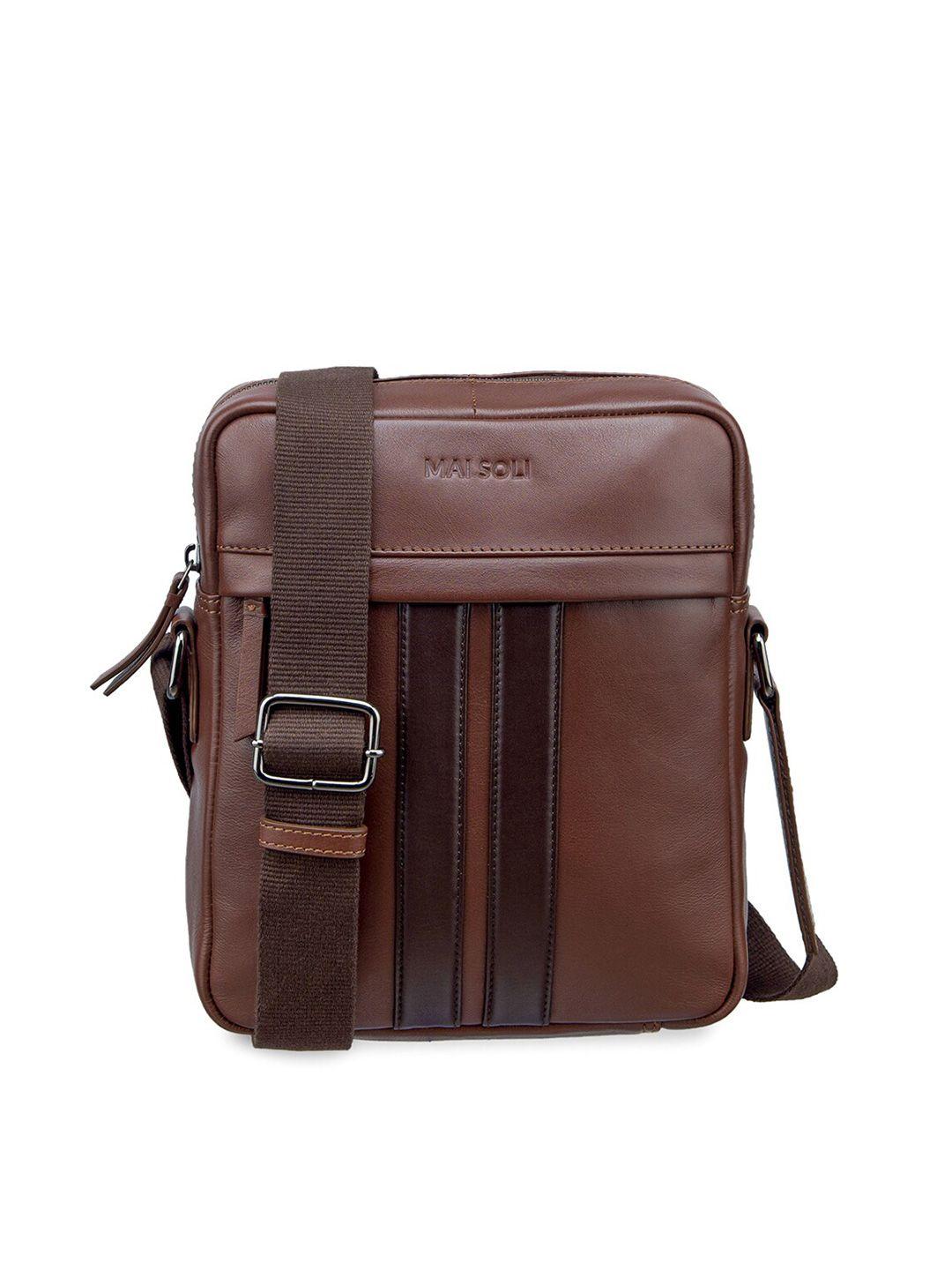 mai soli men genuine leather messenger bag