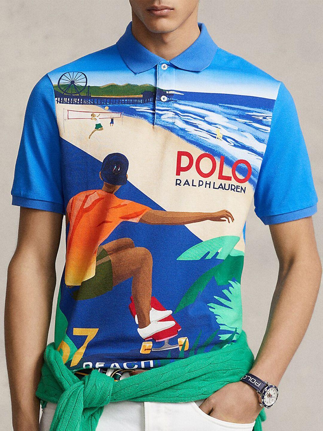 polo ralph lauren graphic printed cotton t-shirt