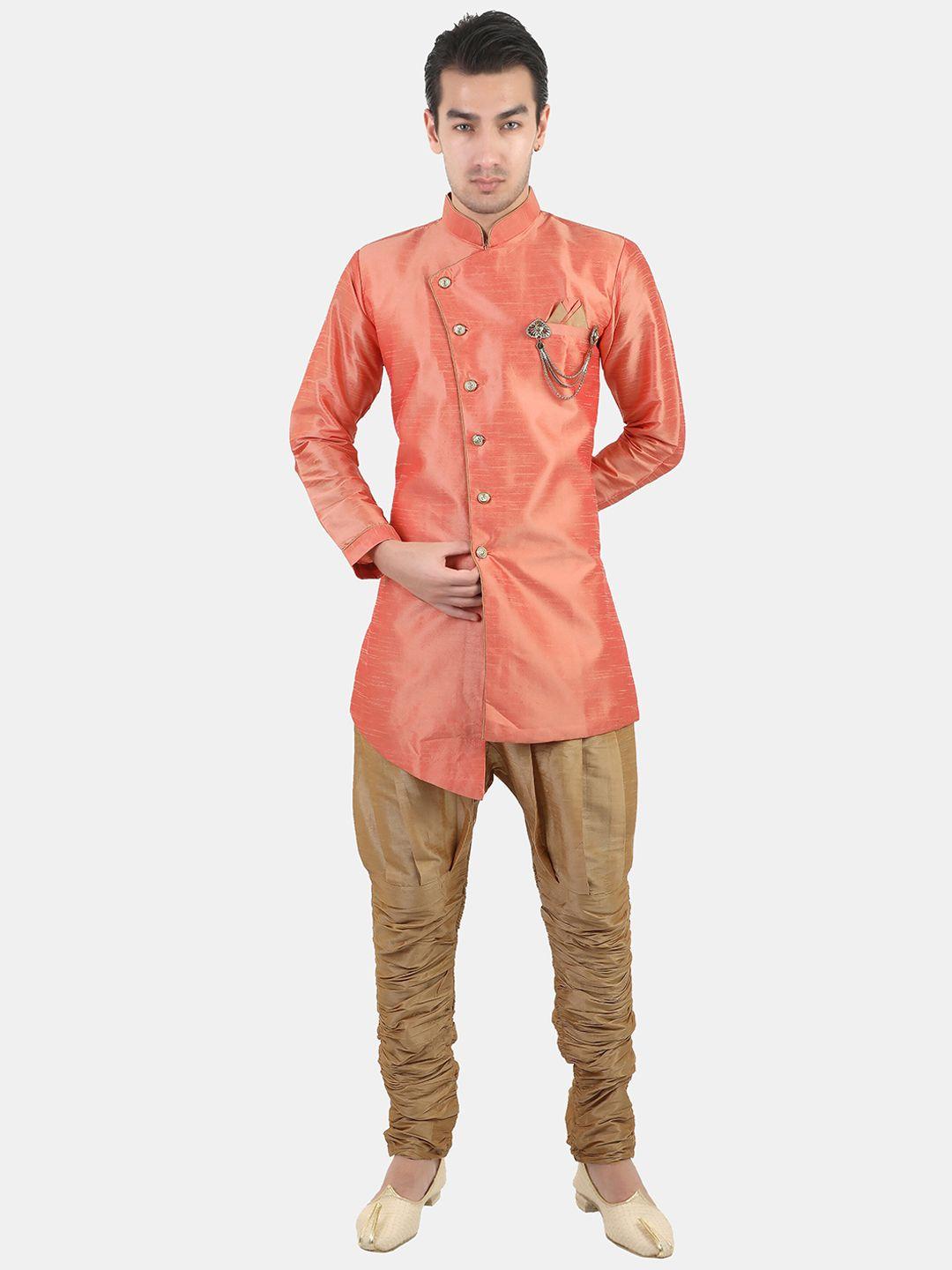 avaeta men dupion silk sherwani with churidar