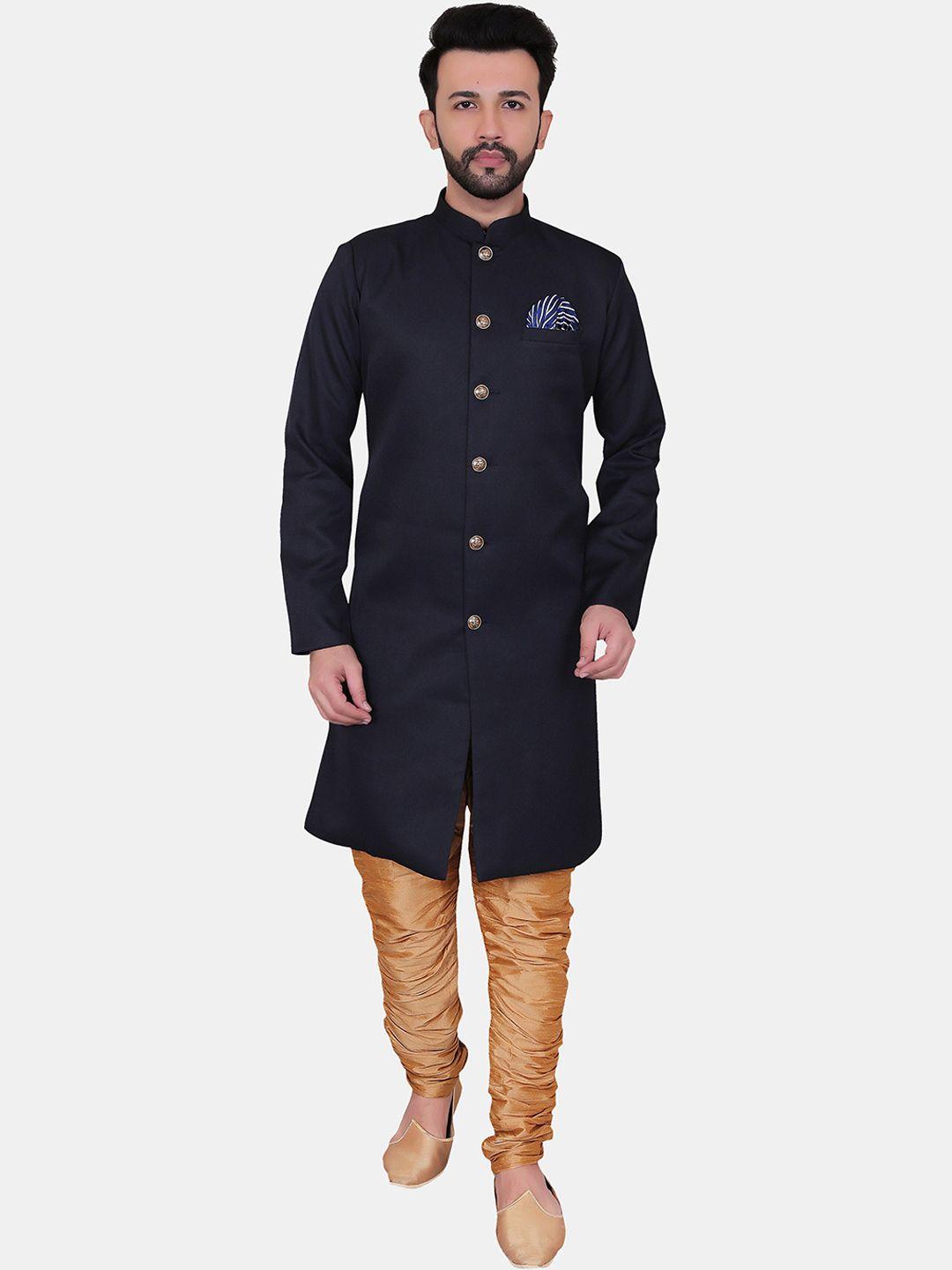 avaeta mandarin collar sherwani with churidar