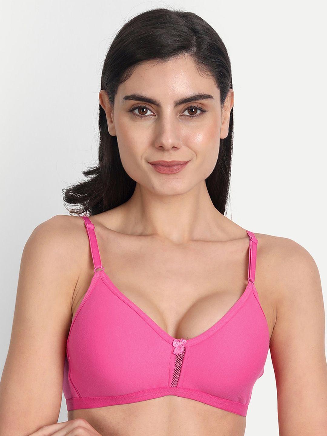 aimly full coverage non-padded all day comfort dry-fit seamless cotton t-shirt bra