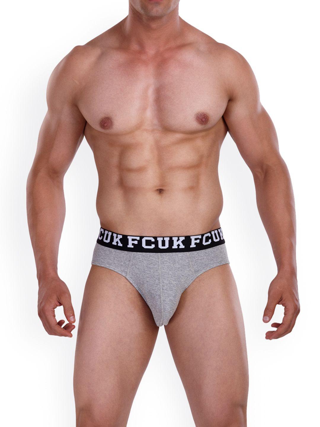 fcuk men grey melange briefs