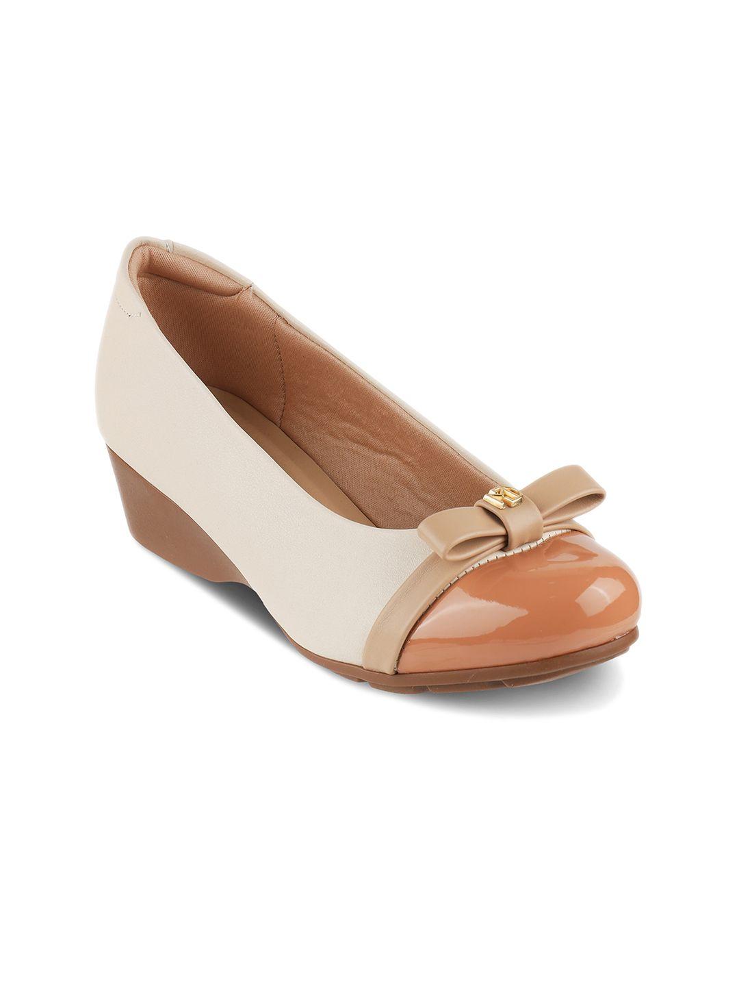 modare colourblocked ballerinas with bows