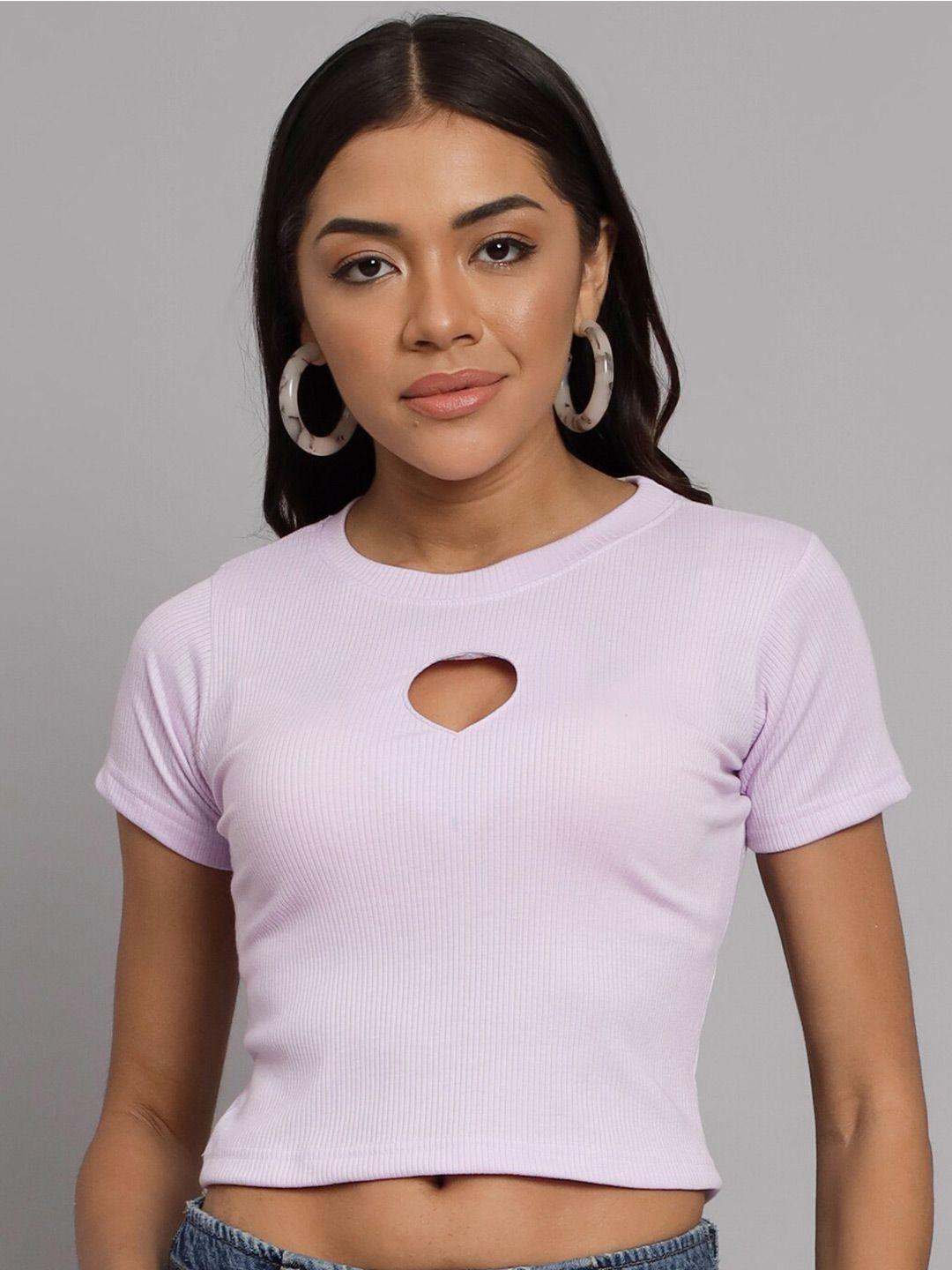 broowl cut-out cotton regular crop top