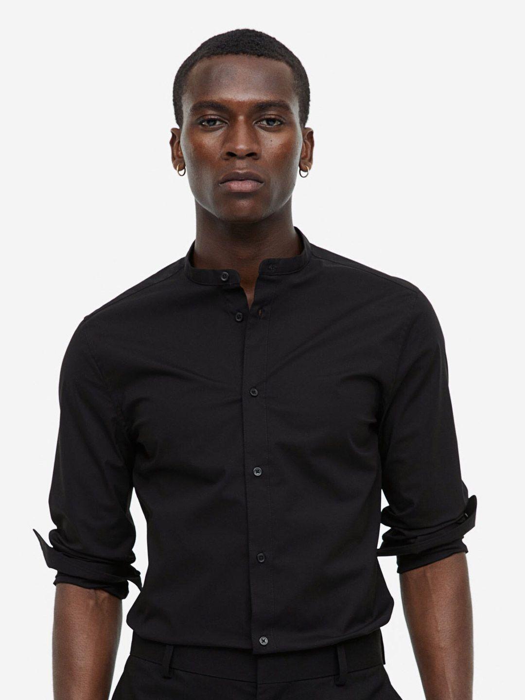 h&m muscle fit grandad shirt