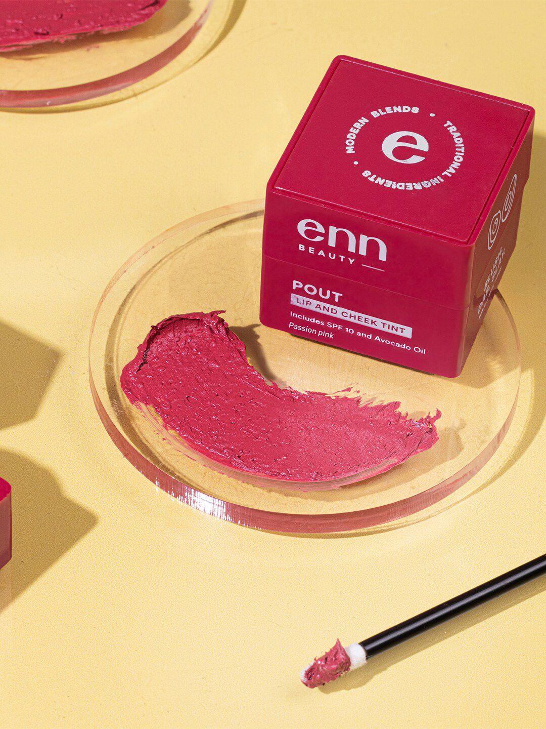 enn pout lip & cheek tint & blush with spf 10 - passion pink 5g