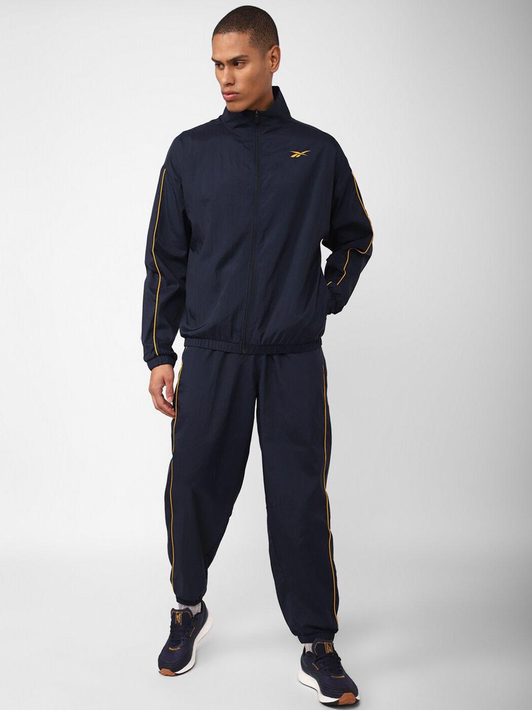 reebok men rbk fitness wor side panel striped detail tracksuit