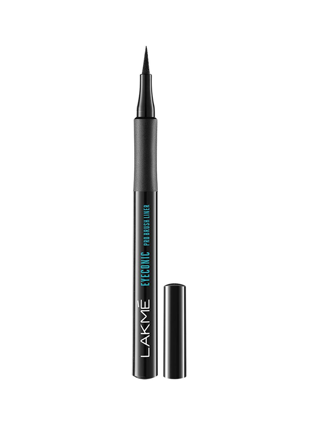 lakme waterproof & smudge proof eyeconic pro brush liner 1.2 ml - black