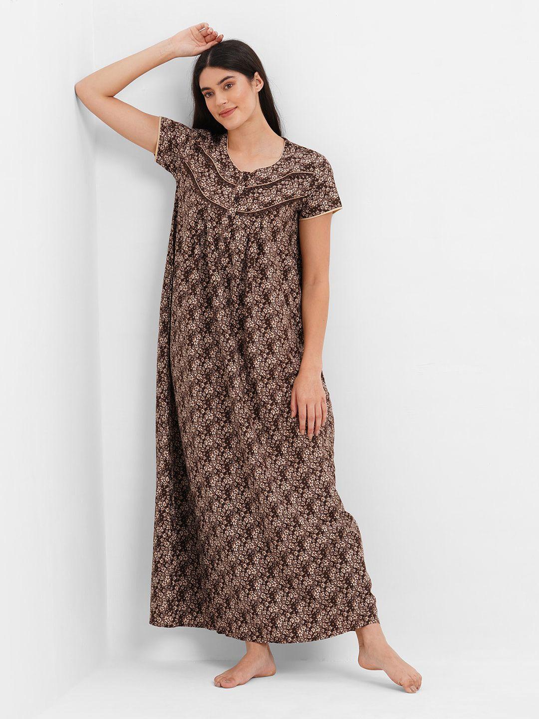 sweet dreams floral printed maxi nightdress