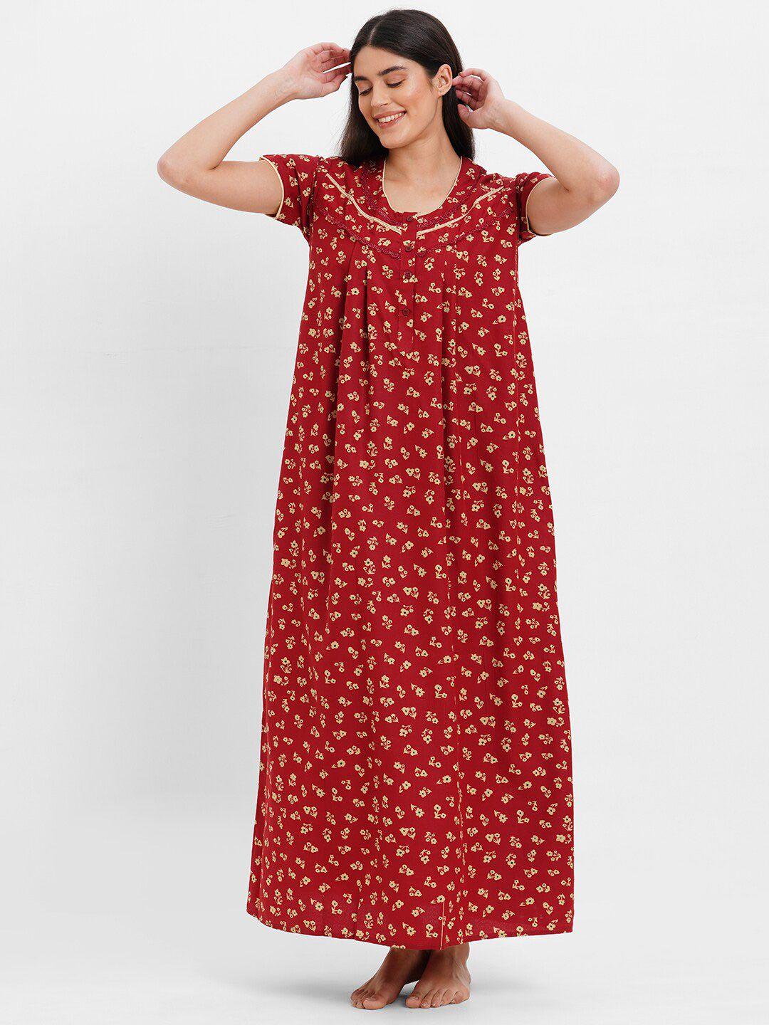 sweet dreams floral printed maxi nightdress