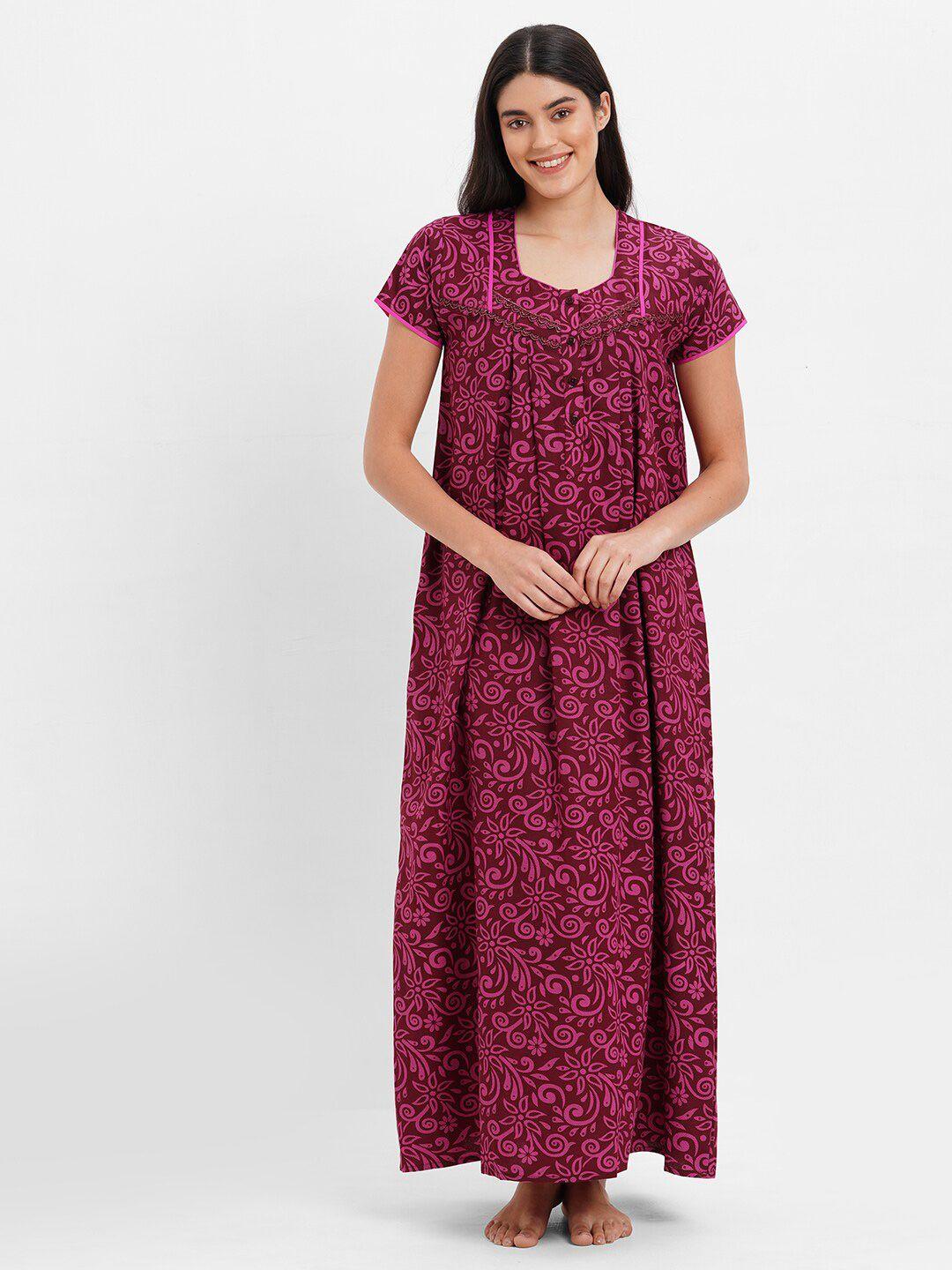 sweet dreams floral printed maxi nightdress