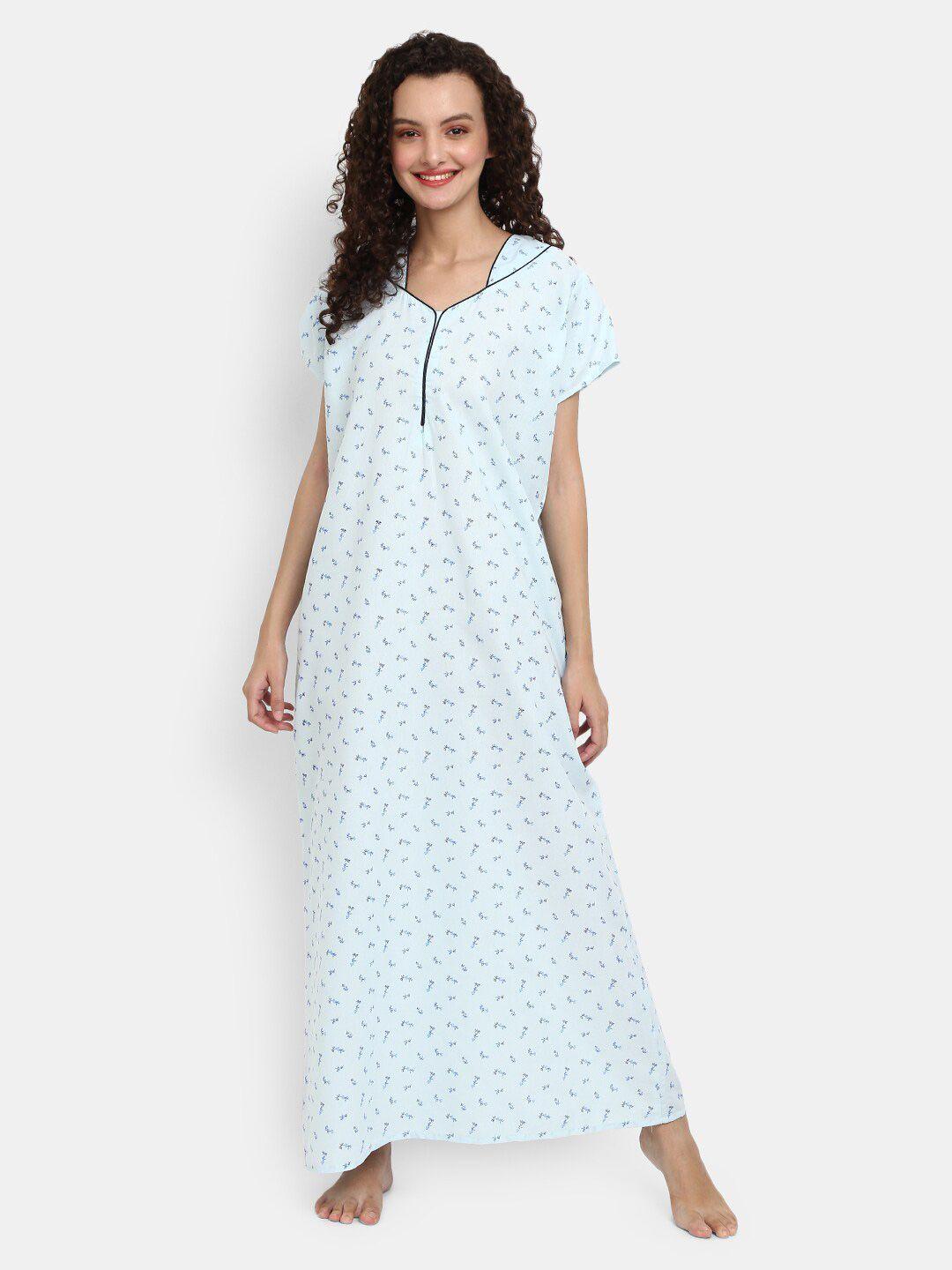 v-mart printed maxi nightdress