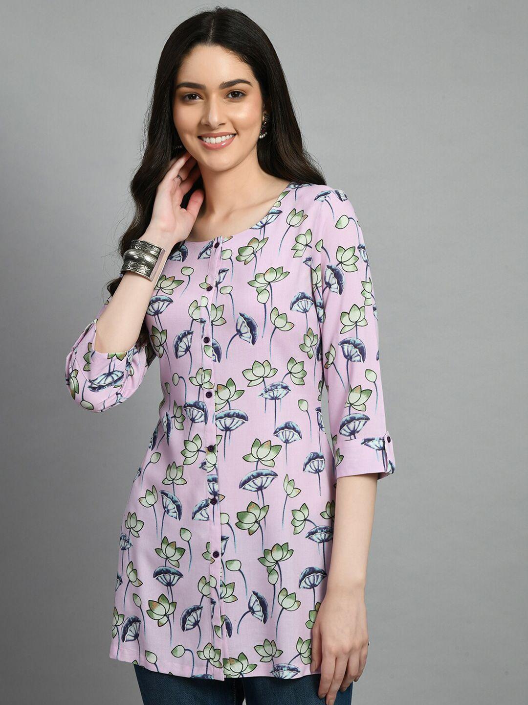 kalini floral printed straight kurti