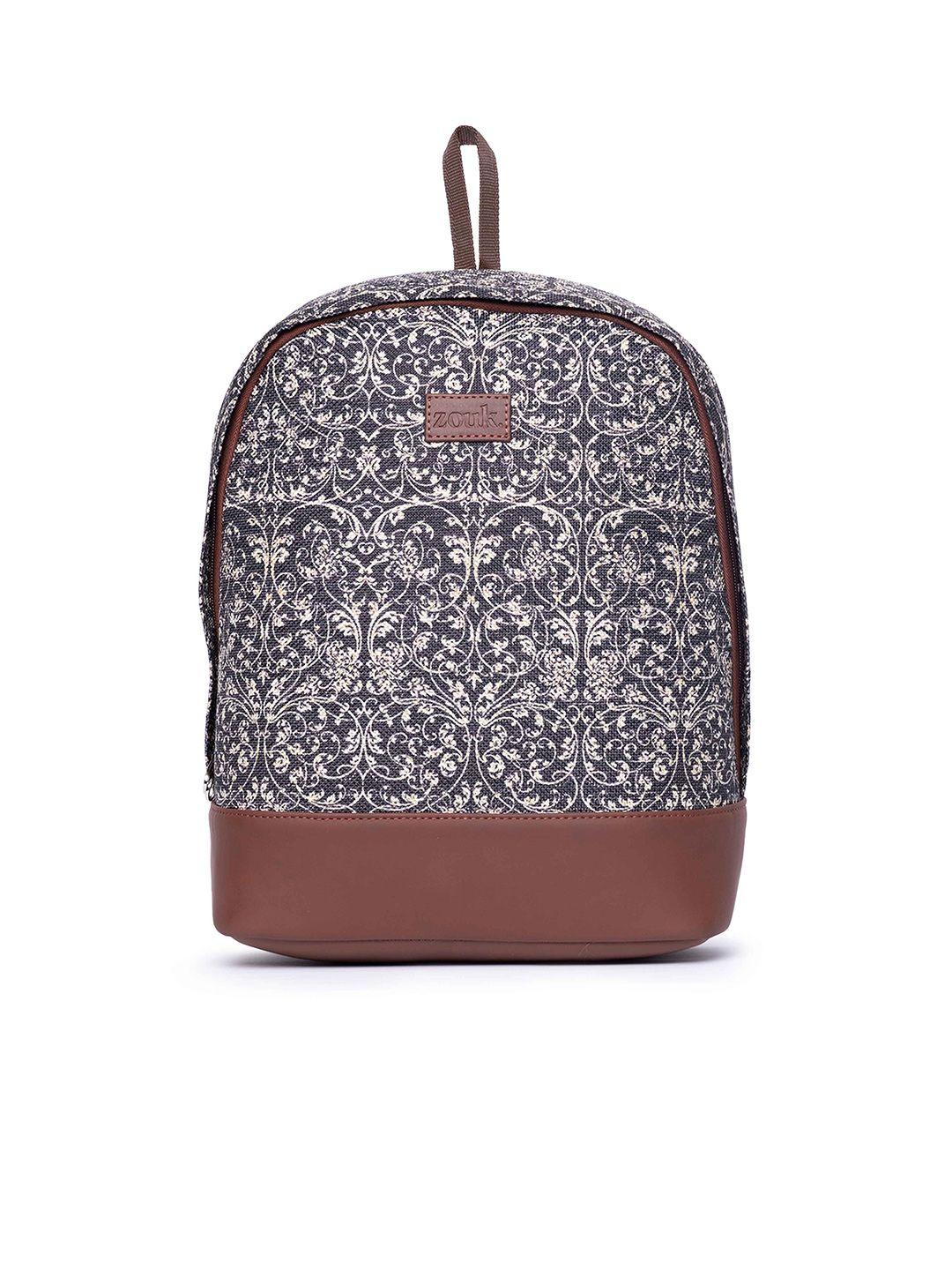 zouk women ethnic motifs printed backpack