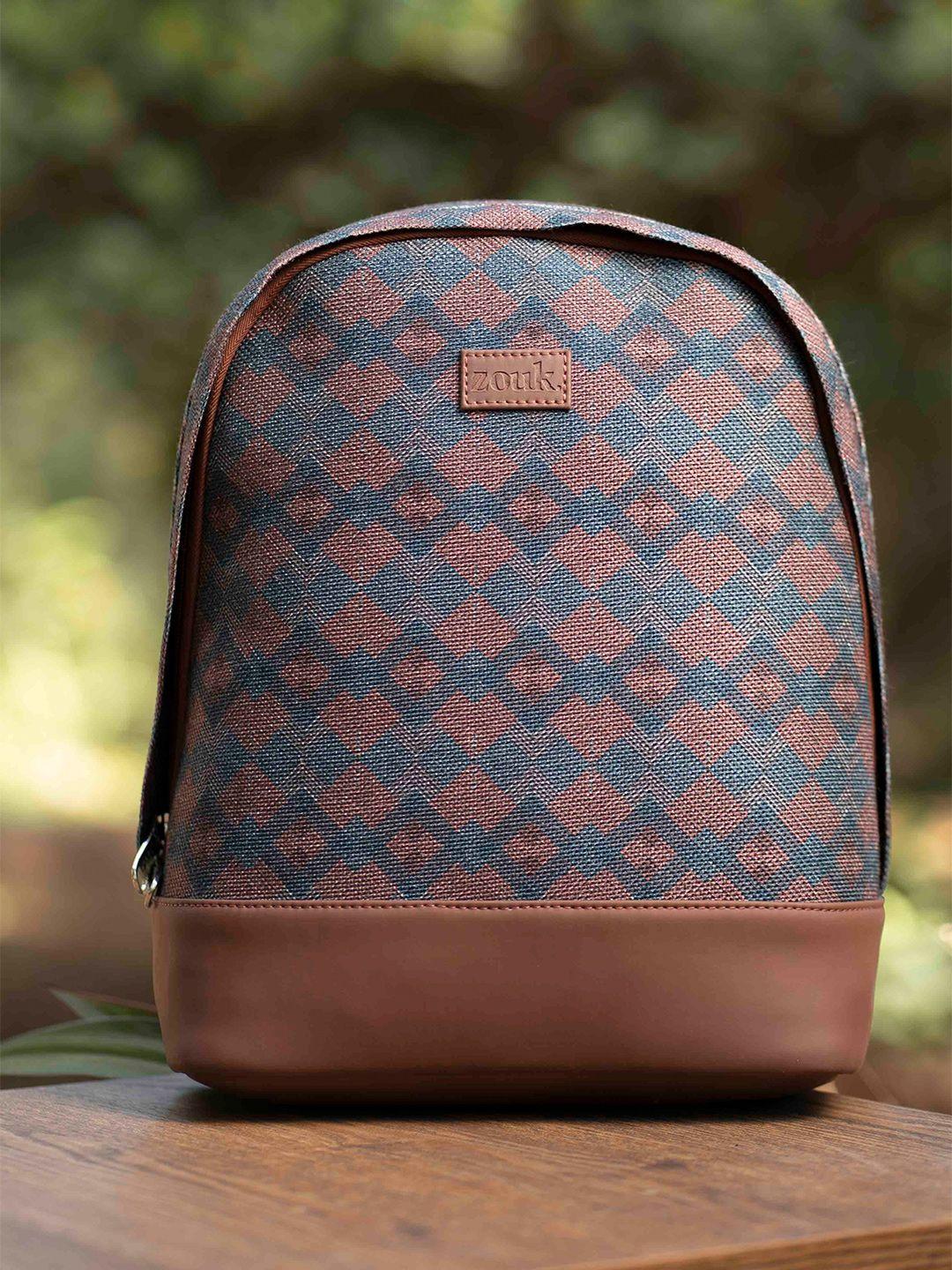 zouk geometric printed backpack