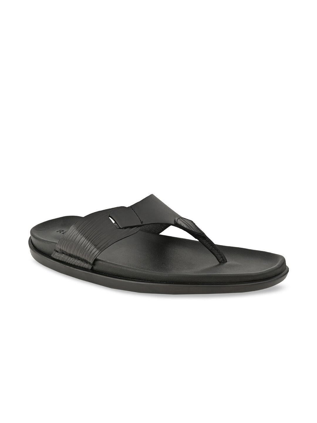 regal men black leather comfort sandals