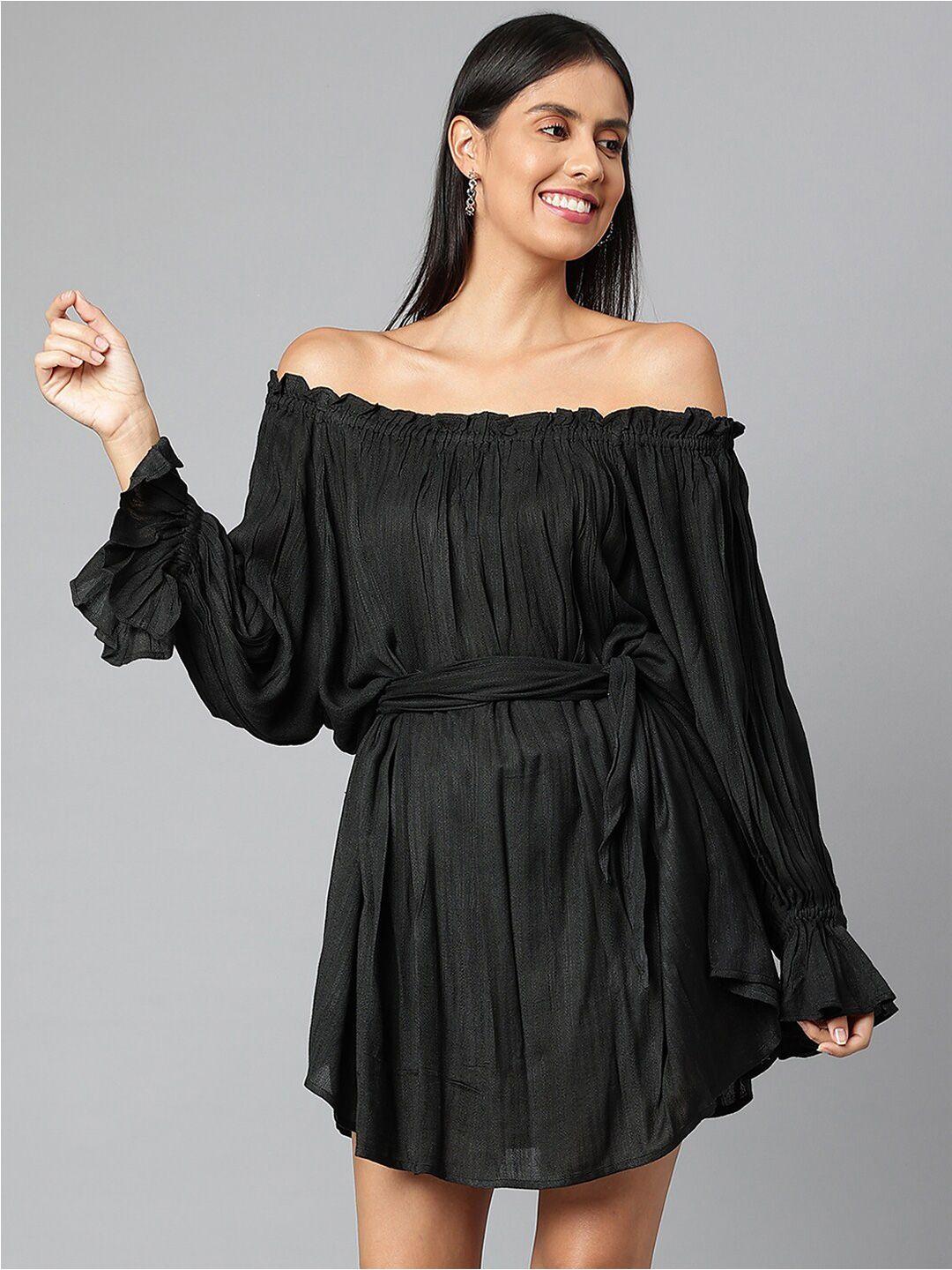 finsbury london off-shoulder cotton a-line tunic