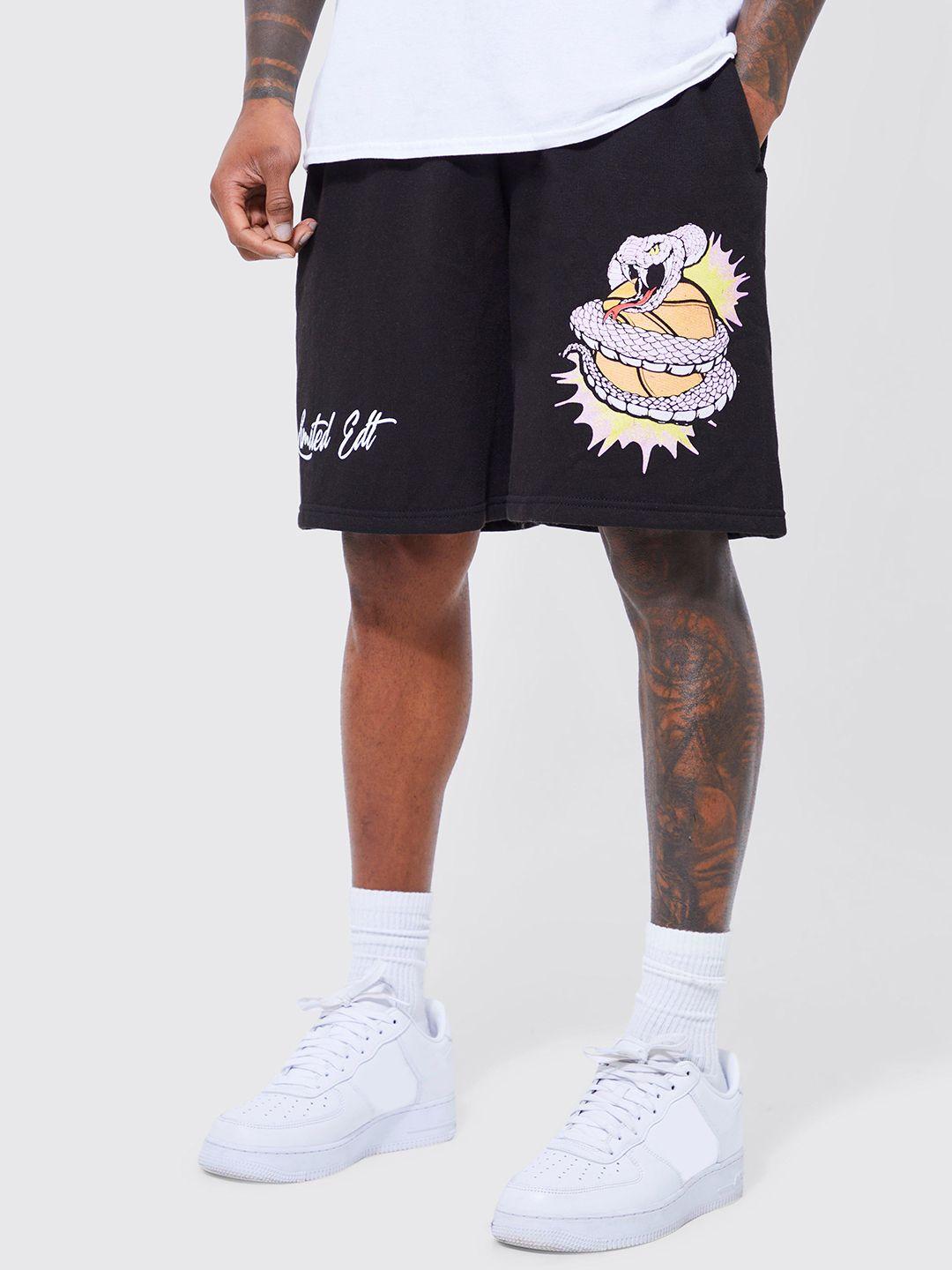 boohooman printed oversized shorts