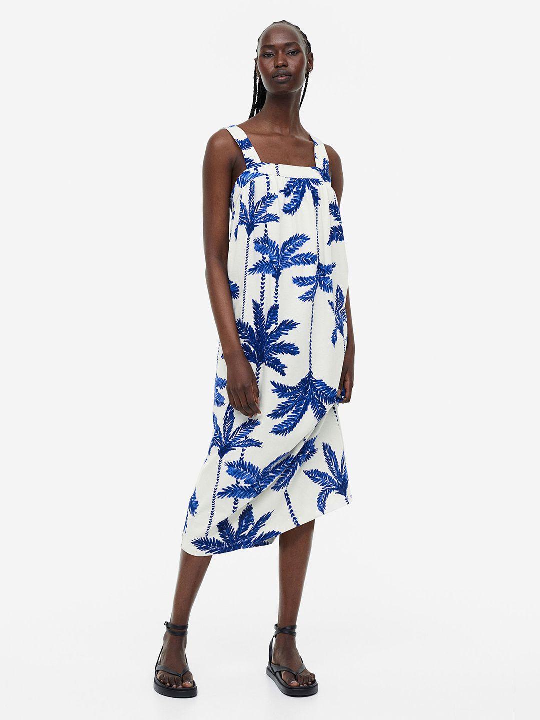 h&m pure cotton patterned jersey dress