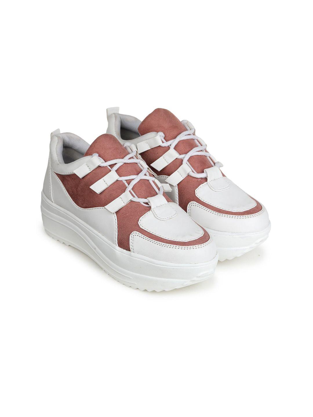 shezone women peach-coloured sneakers