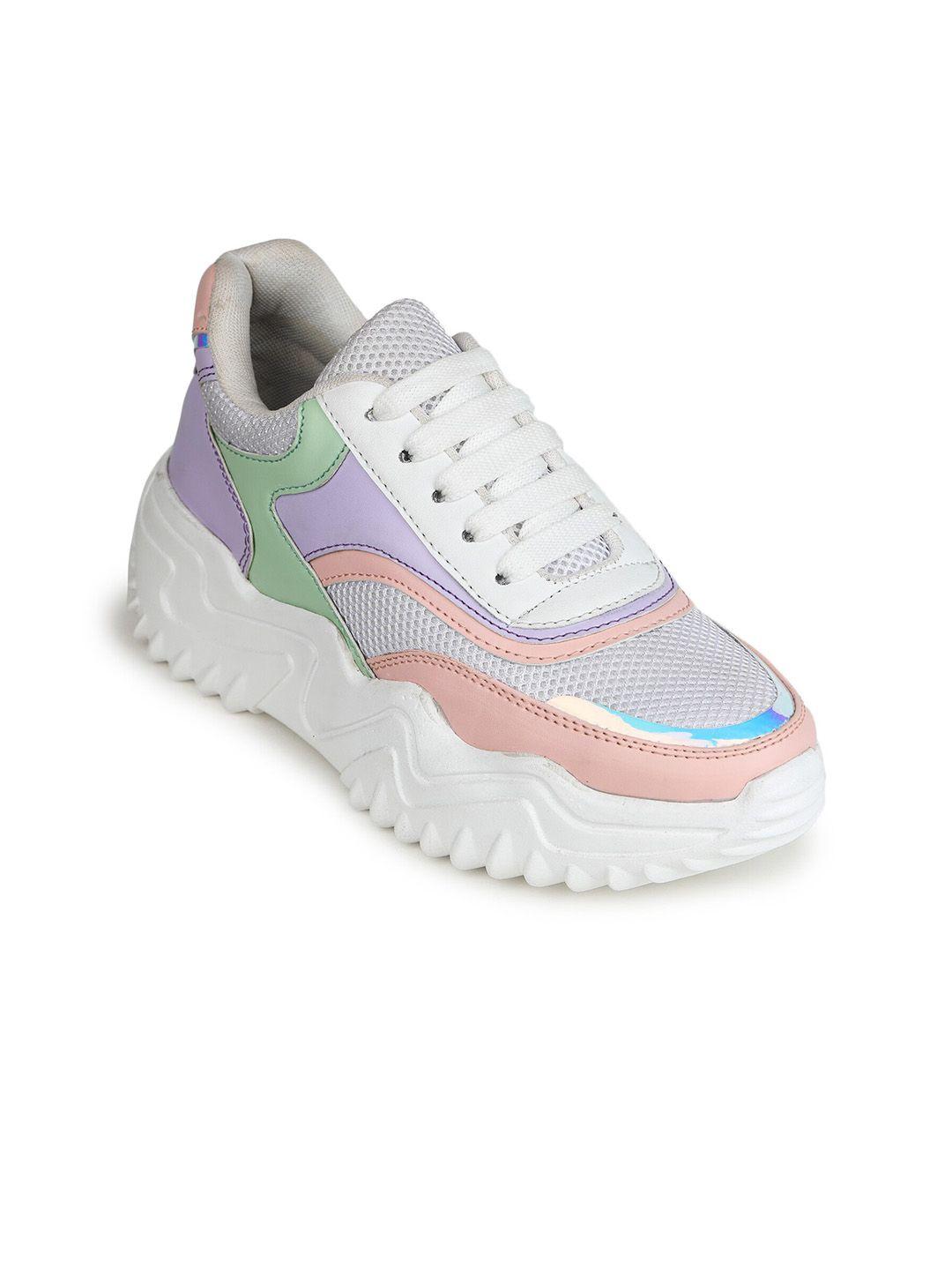 shezone women peach-coloured sneakers