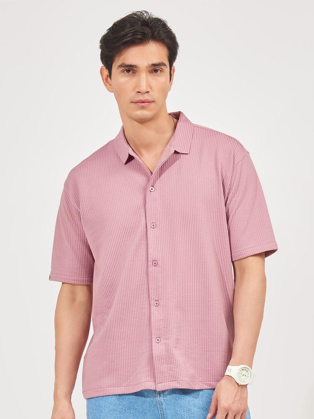 maniac striped classic boxy casual shirt