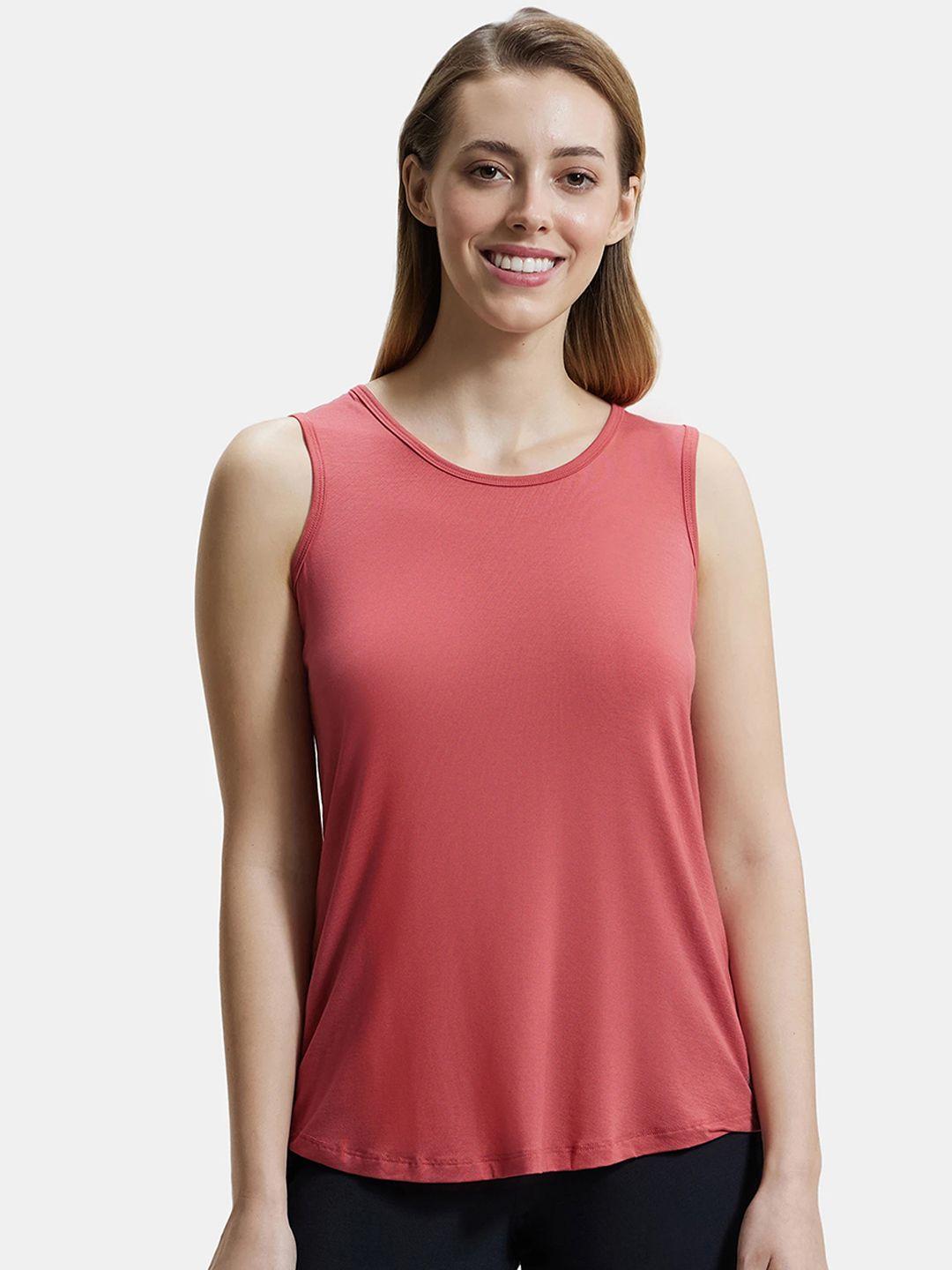 jockey round neck relaxed fit sports tank top