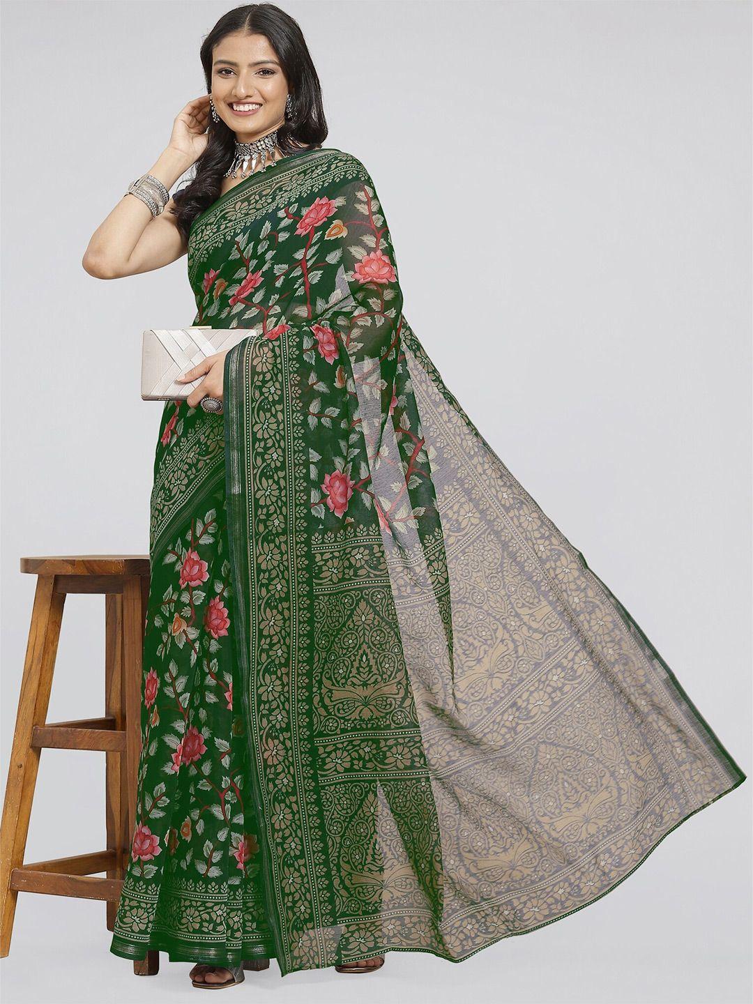 mirchi fashion floral printed saree