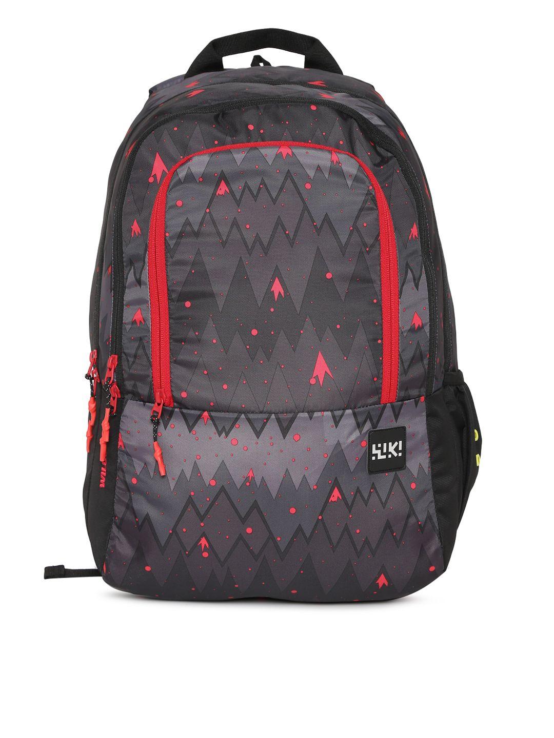 wildcraft wiki 2 ombre unisex black & red graphic backpack