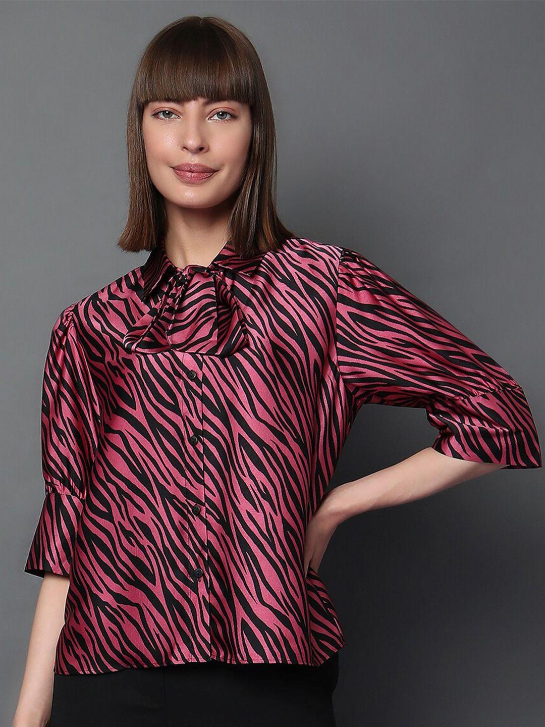 vero moda animal printed casual shirt