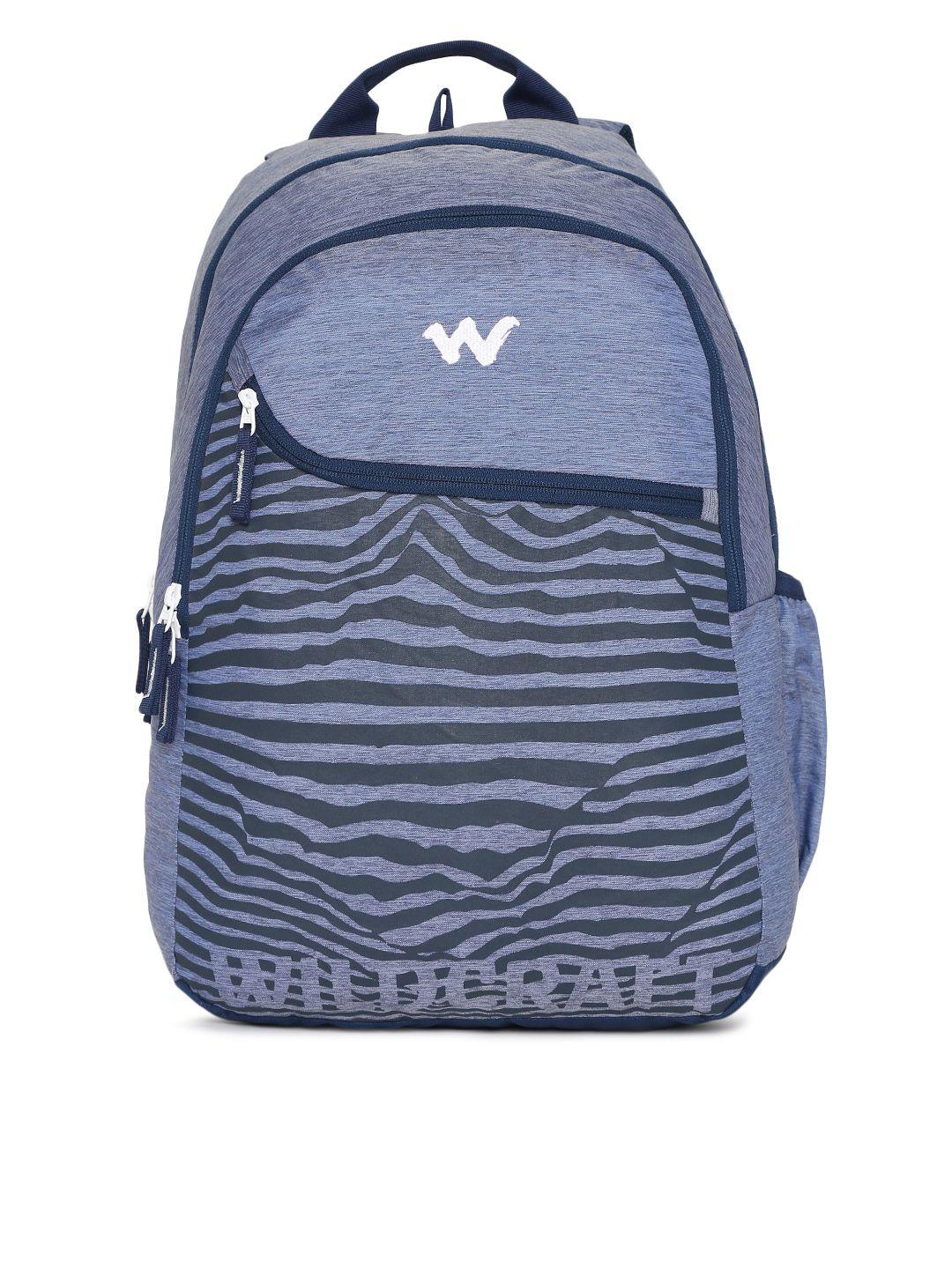 wildcraft 3 wild unisex blue graphic backpack