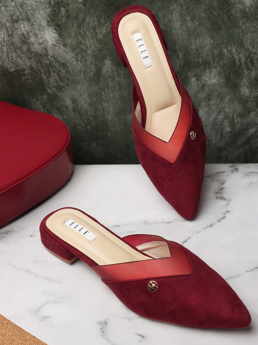 elle pointed toe flat mules