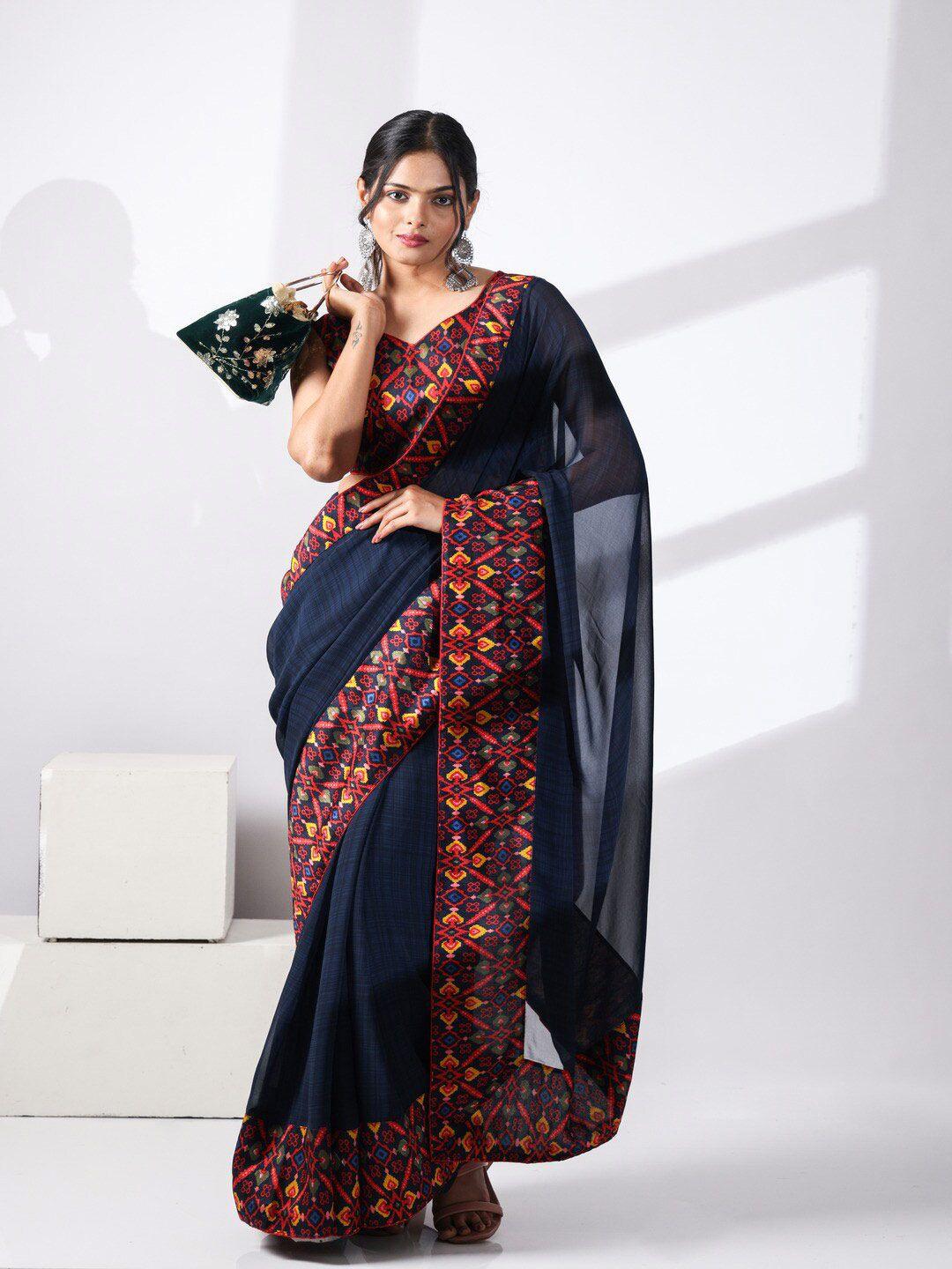 atulyam tex world ethnic motifs border printed saree