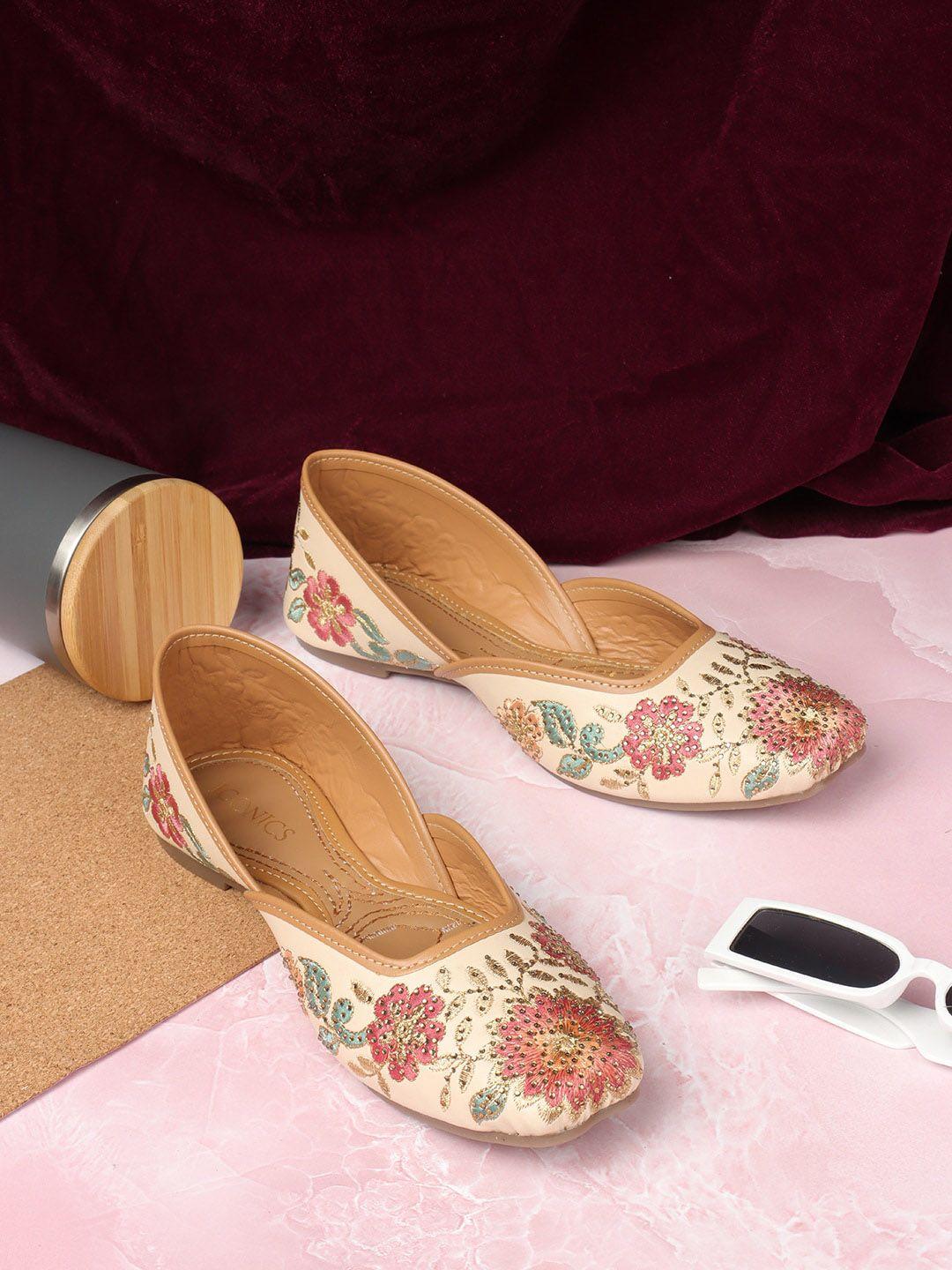 iconics square toe embroidered ethnic embellished mojaris