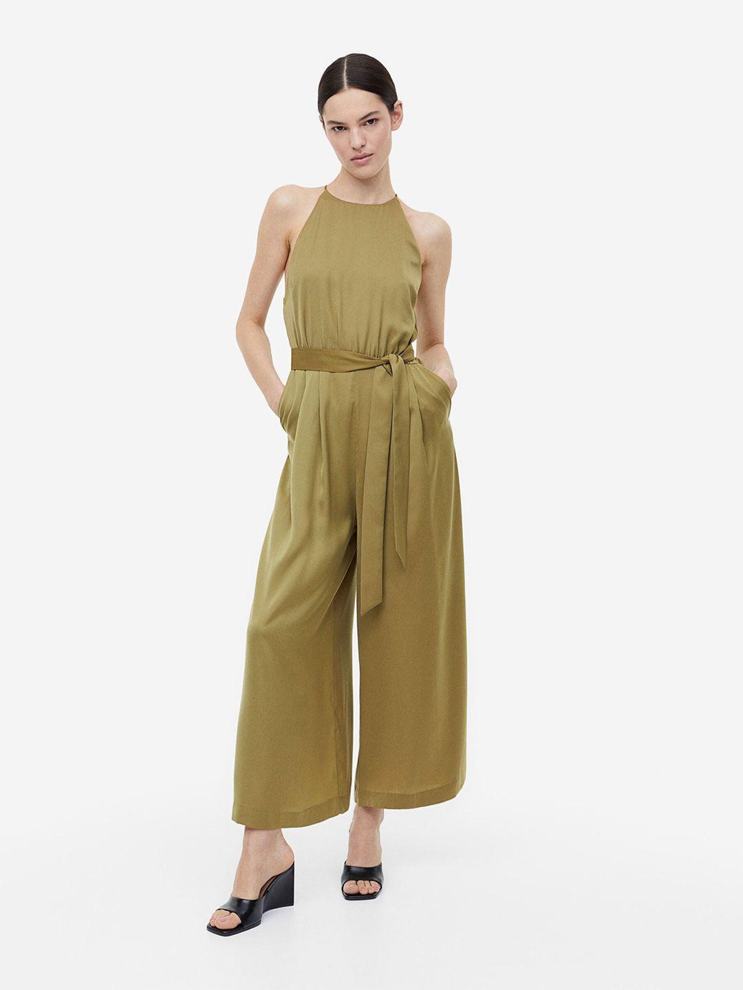 h&m satin jumpsuit