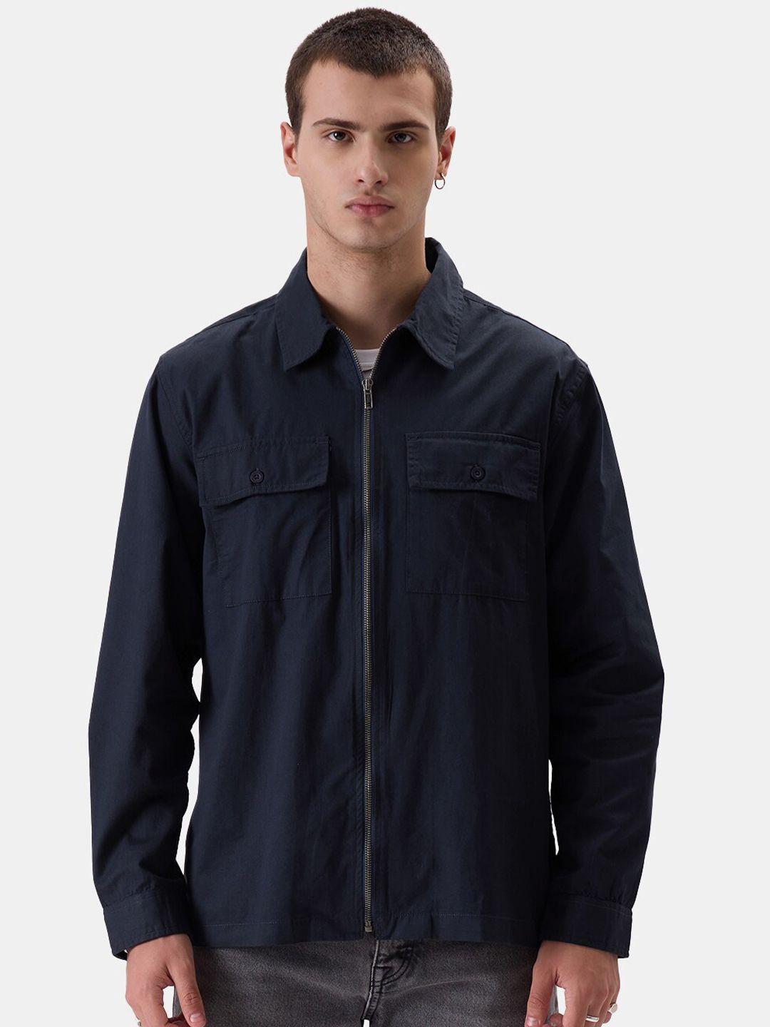 the souled store navy blue pure cotton denim jacket