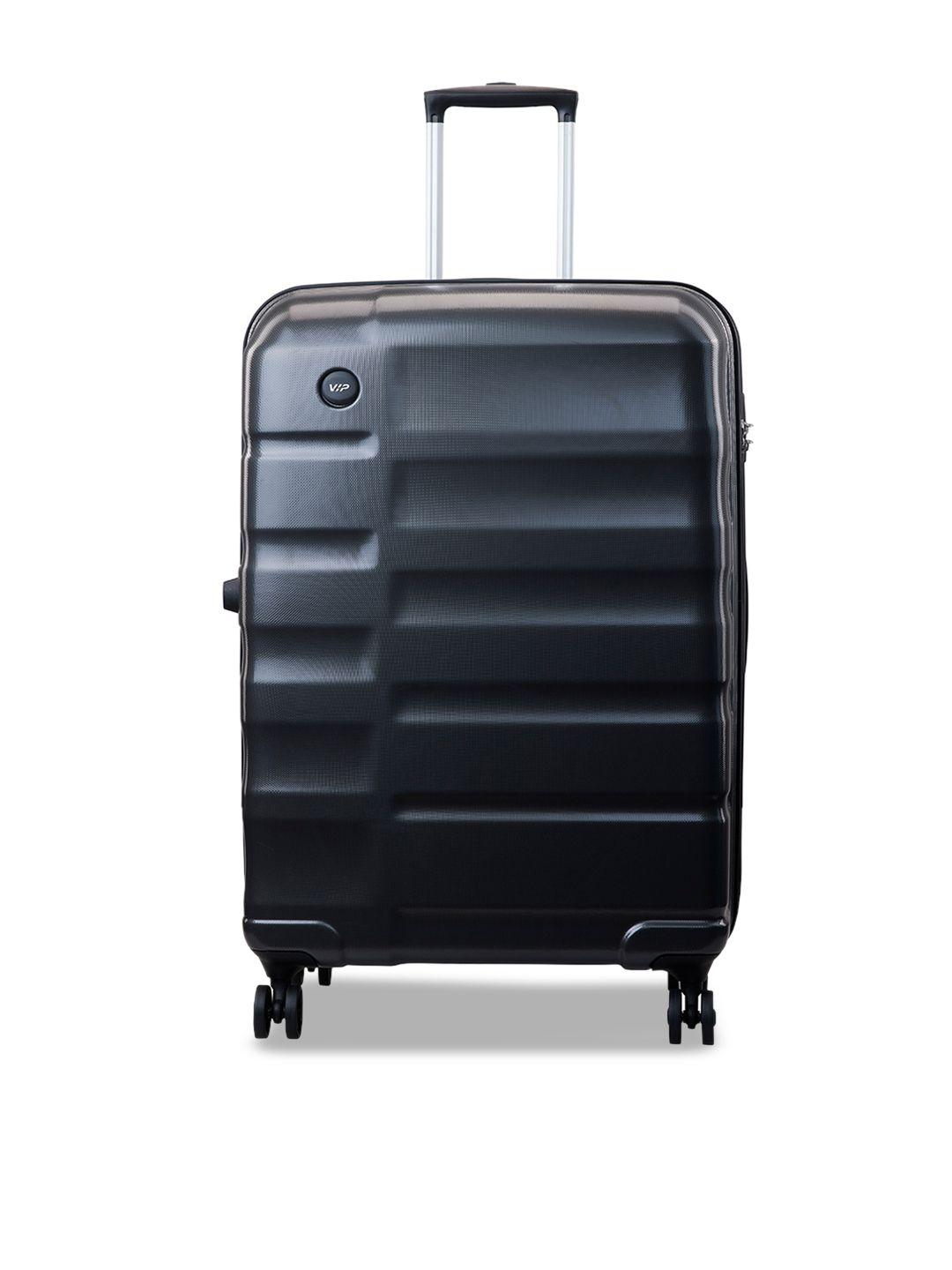 vip textured hard-sided trolley suitcase