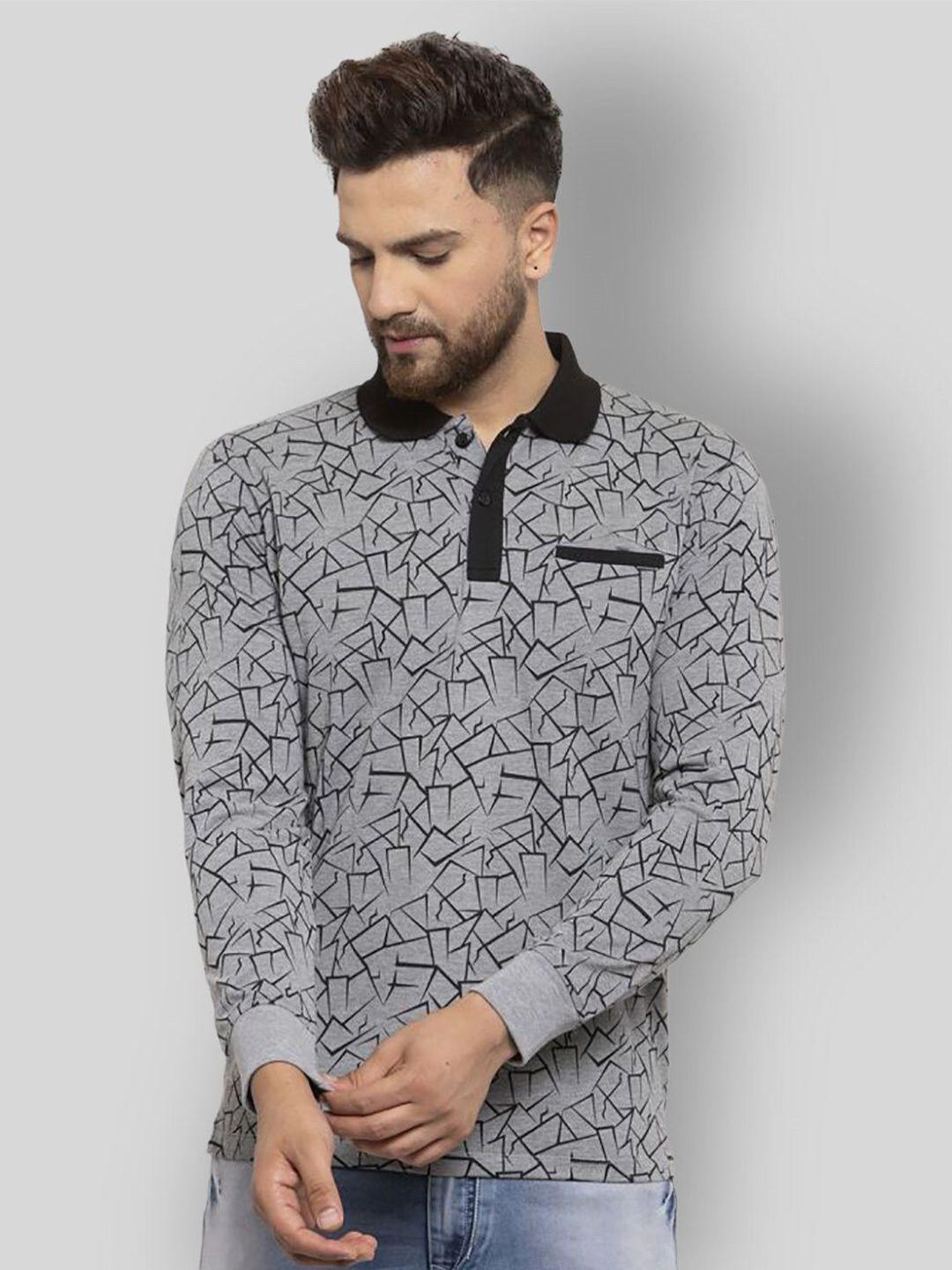 wild west geometric printed polo collar casual t-shirt