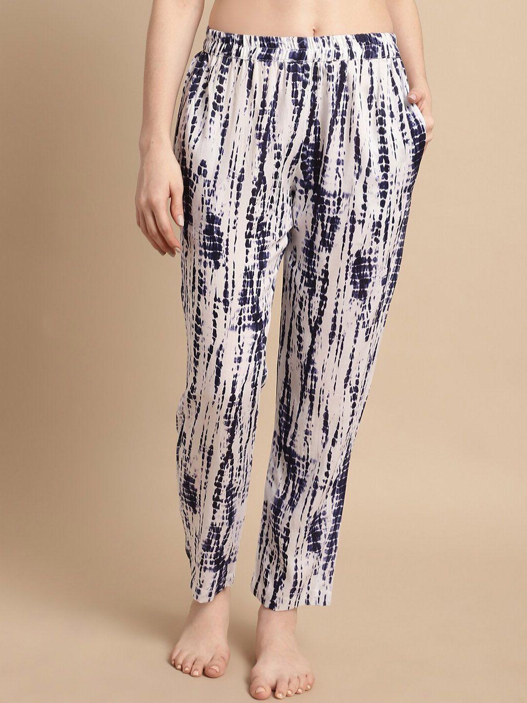 shararat women abstract printed straight lounge pants