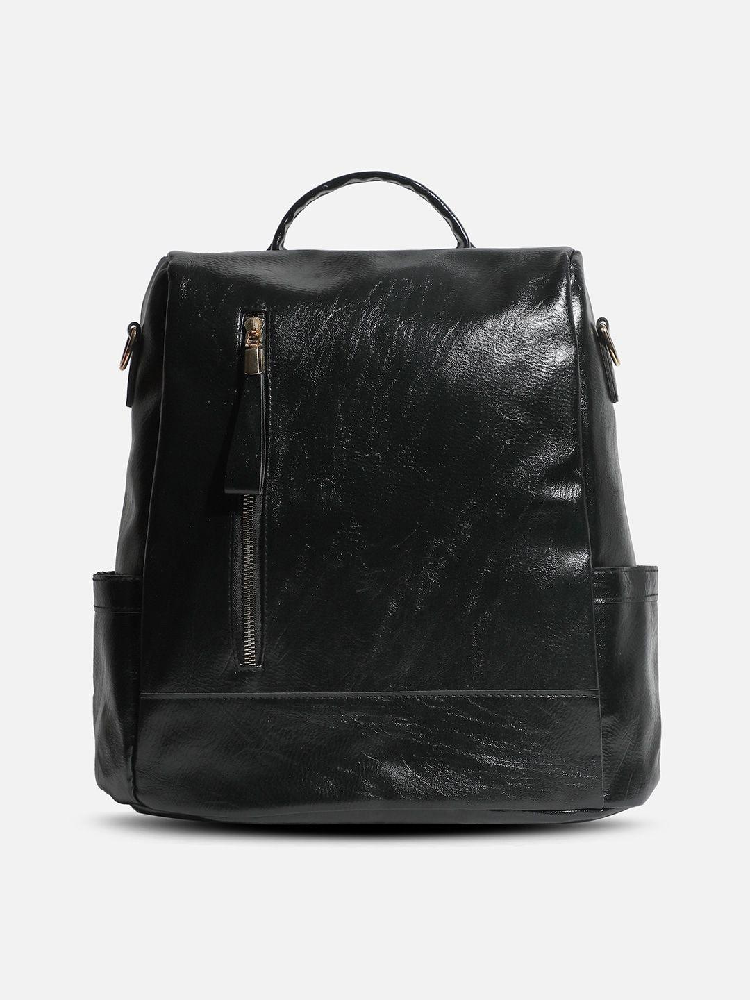 haute sauce by campus sutra women black backpack